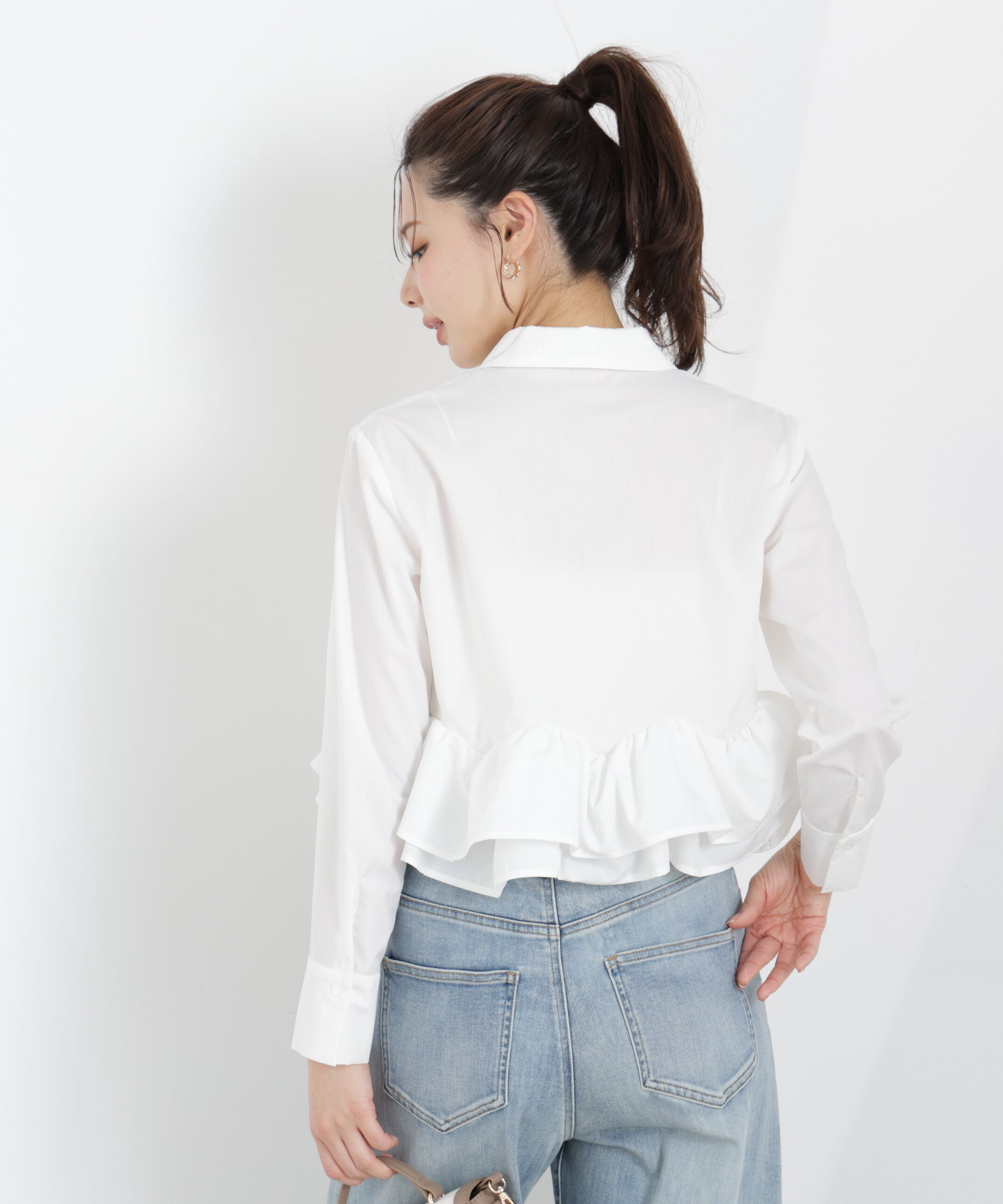 PROPORTION BODY DRESSING「〈a/mie〉ホイップフリルシャツ　26SS」|シャツ・ブラウス|