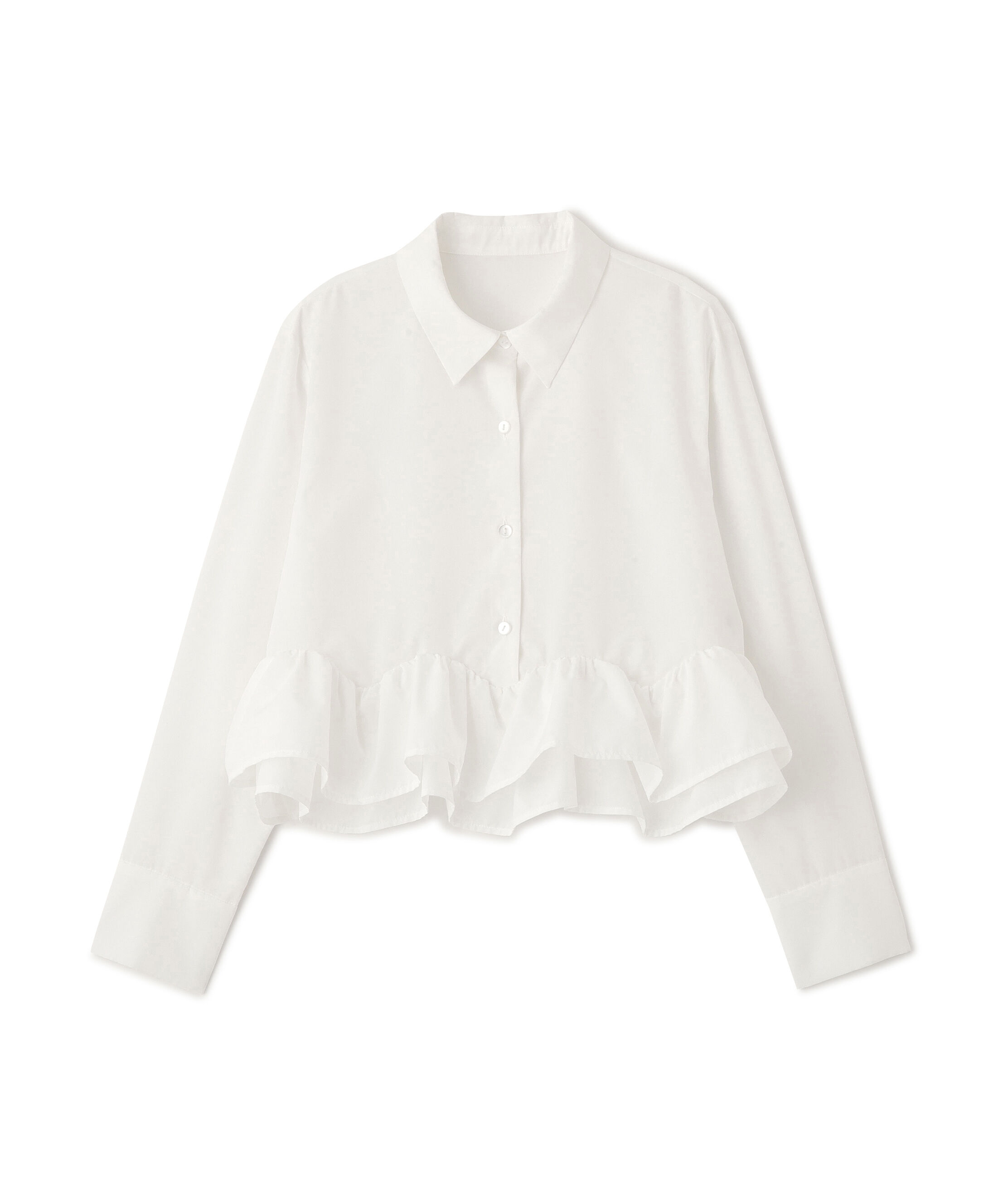PROPORTION BODY DRESSING「〈a/mie〉ホイップフリルシャツ　26SS」|シャツ・ブラウス|