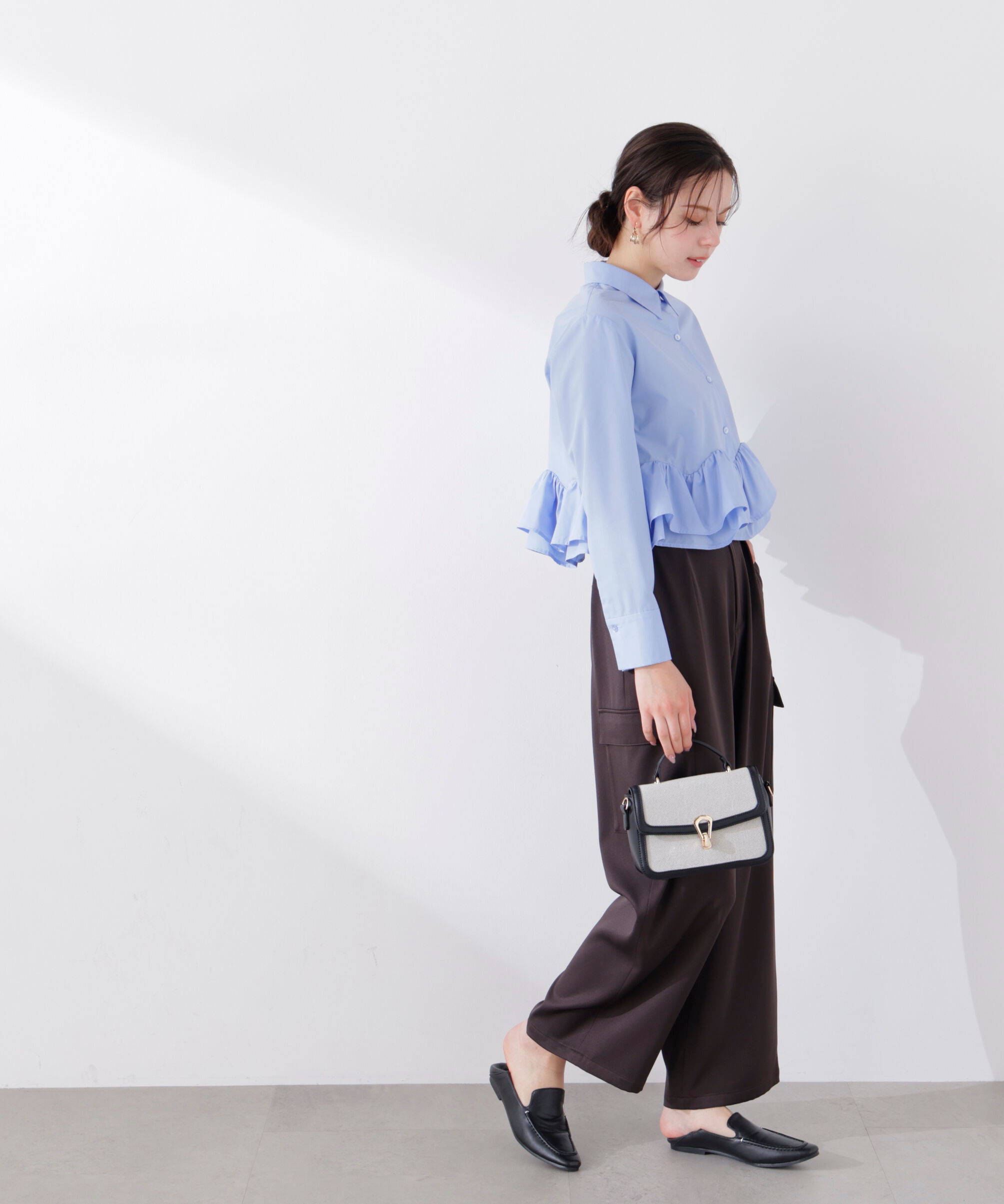 PROPORTION BODY DRESSING「〈a/mie〉ホイップフリルシャツ　26SS」|シャツ・ブラウス|