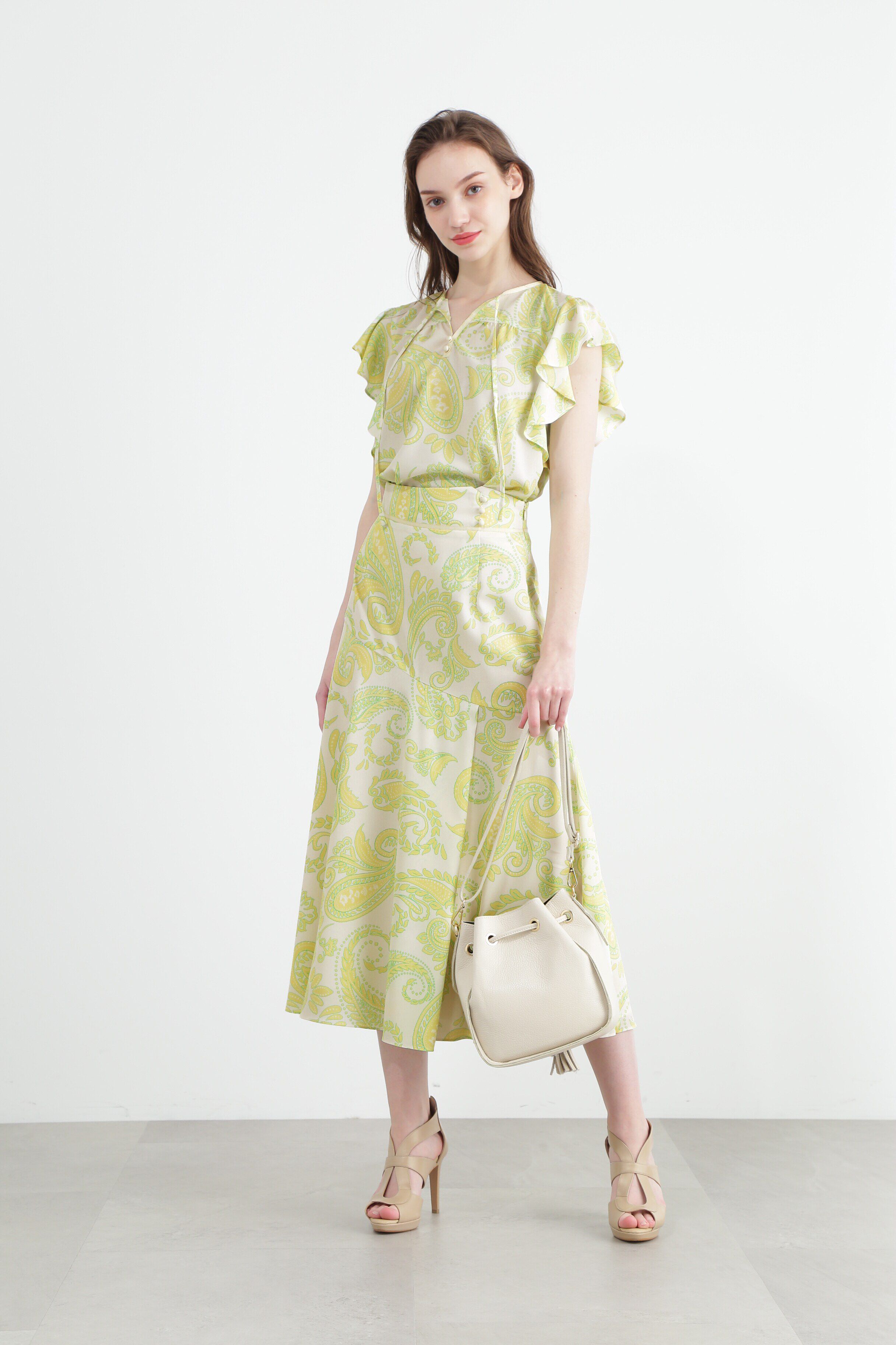  「ペイズリープリントスカート」|スカート|