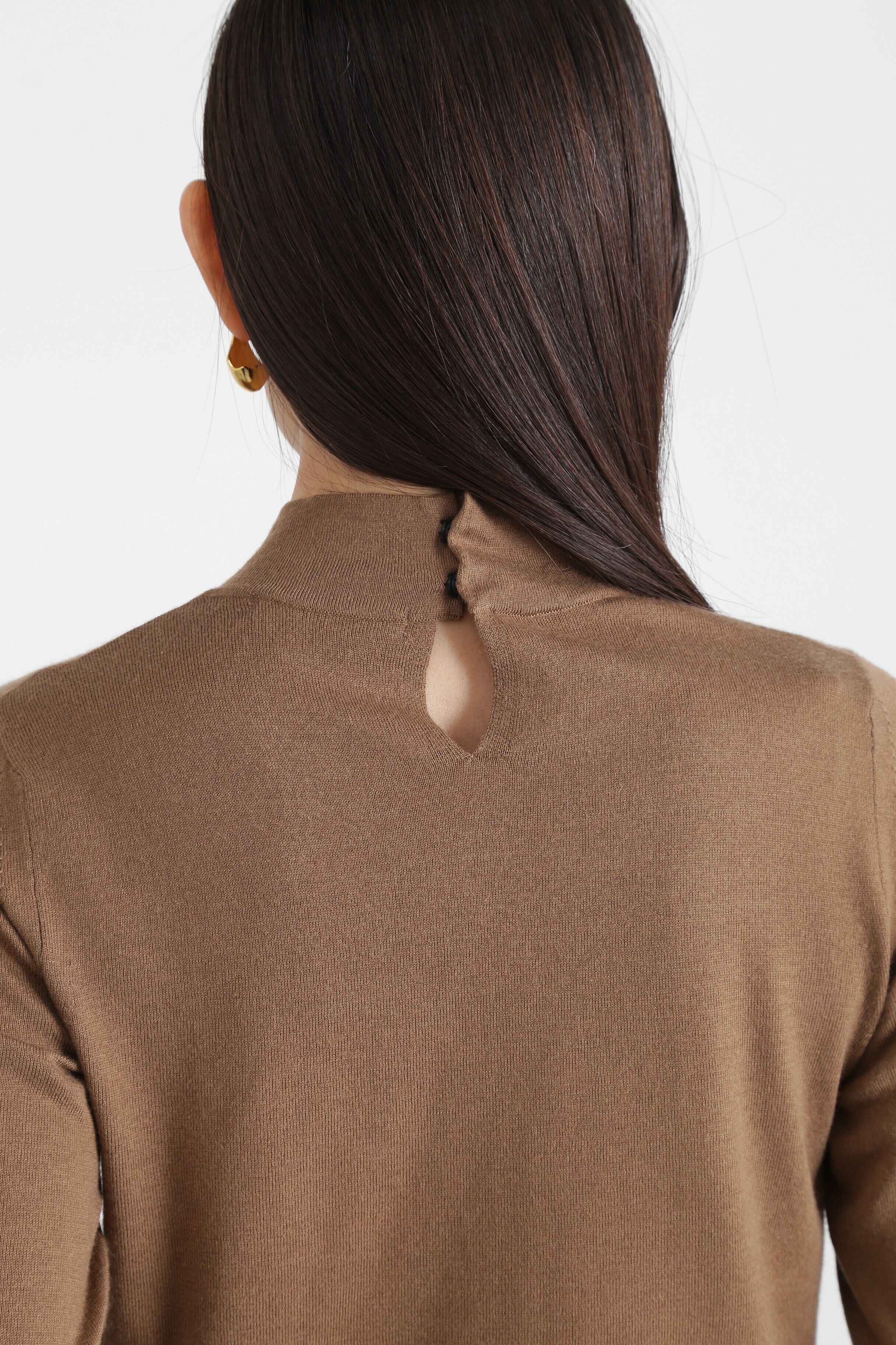  「◆タックネックニットプルオーバー」|ニット・セーター|