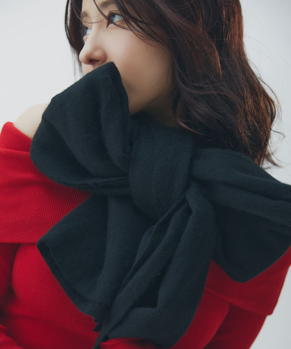  「カシミヤ100%ボリュームストール」|バンダナ・スカーフ|