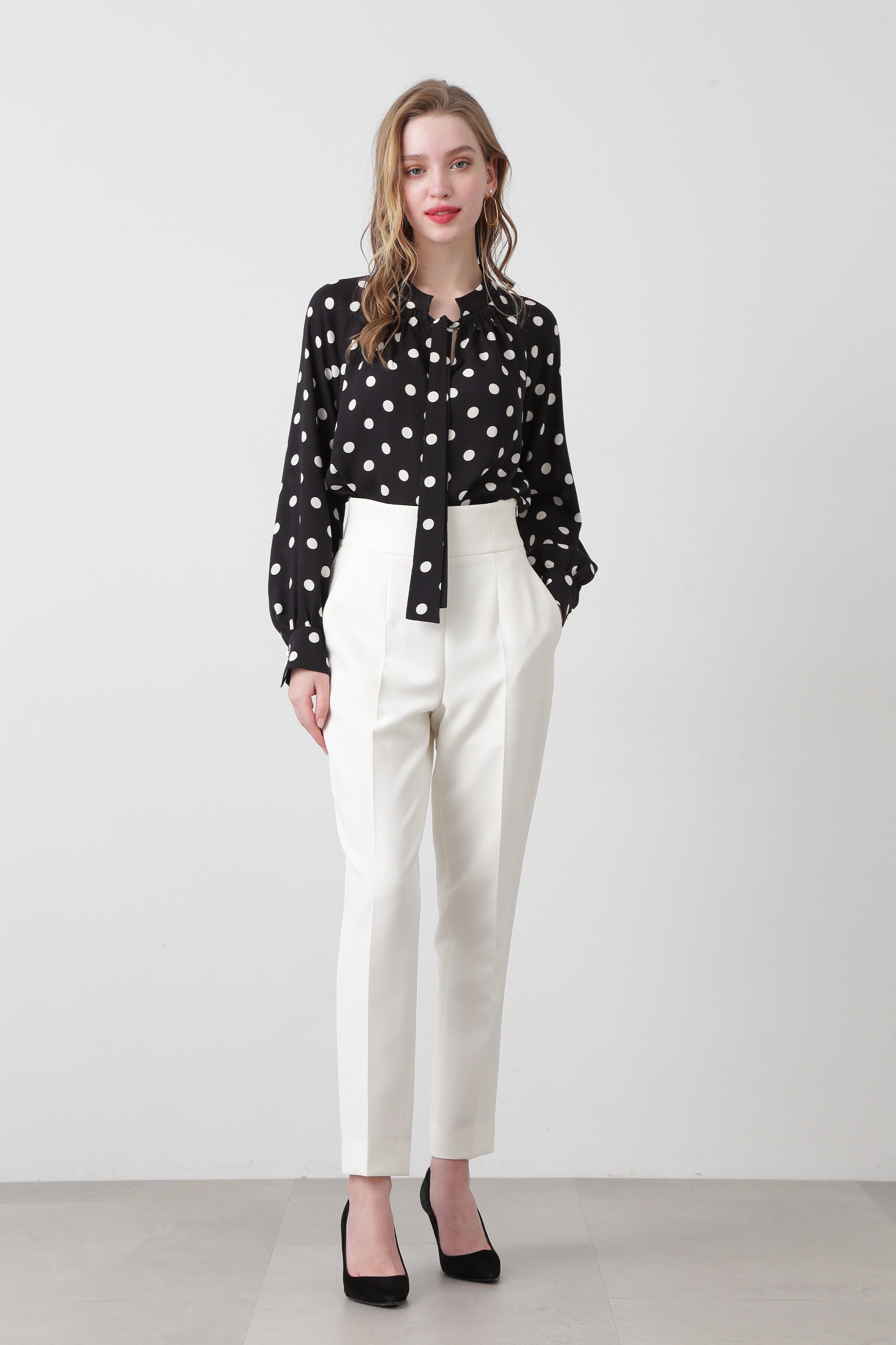  「◆ウエストリボンテーパードパンツ」|その他|