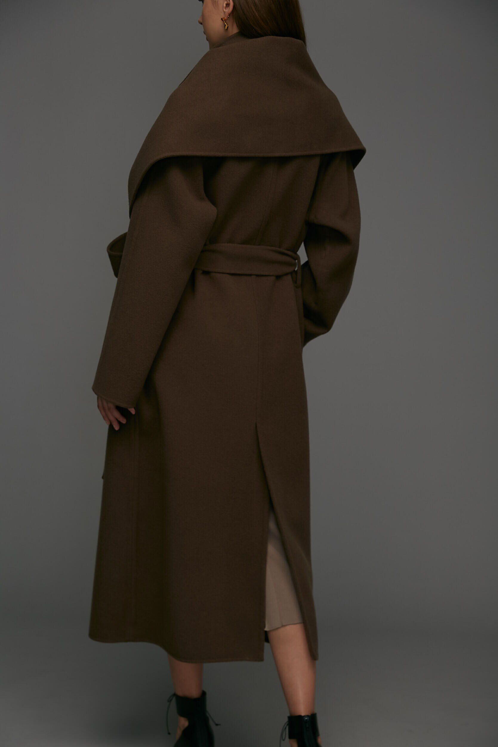  「ストール付きベルテッドリバーコート」|その他|