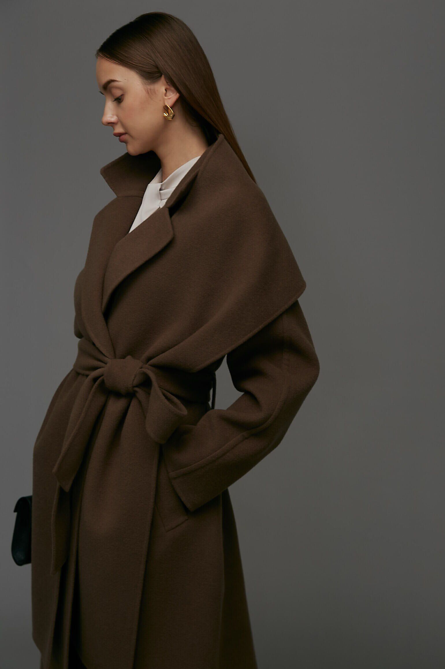  「ストール付きベルテッドリバーコート」|その他|