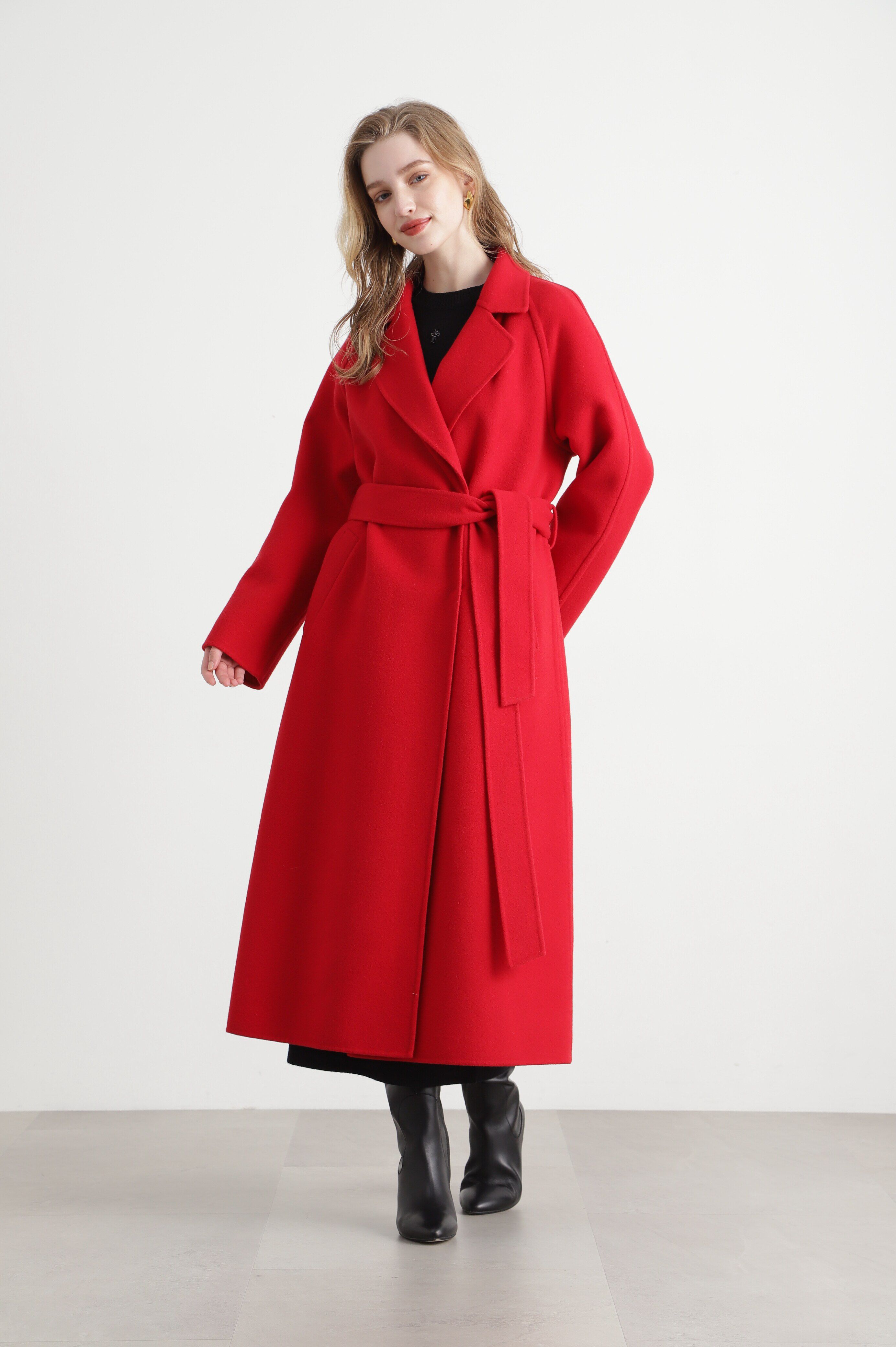  「ストール付きベルテッドリバーコート」|その他|