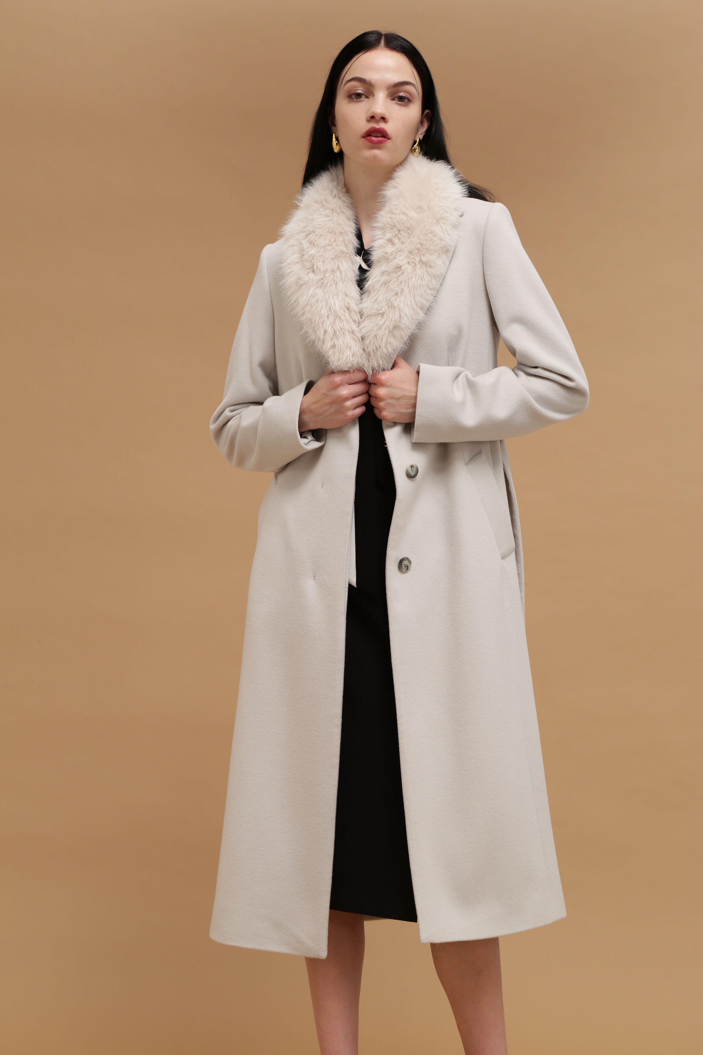  「カシミヤ混ベルテッドコート」|その他|