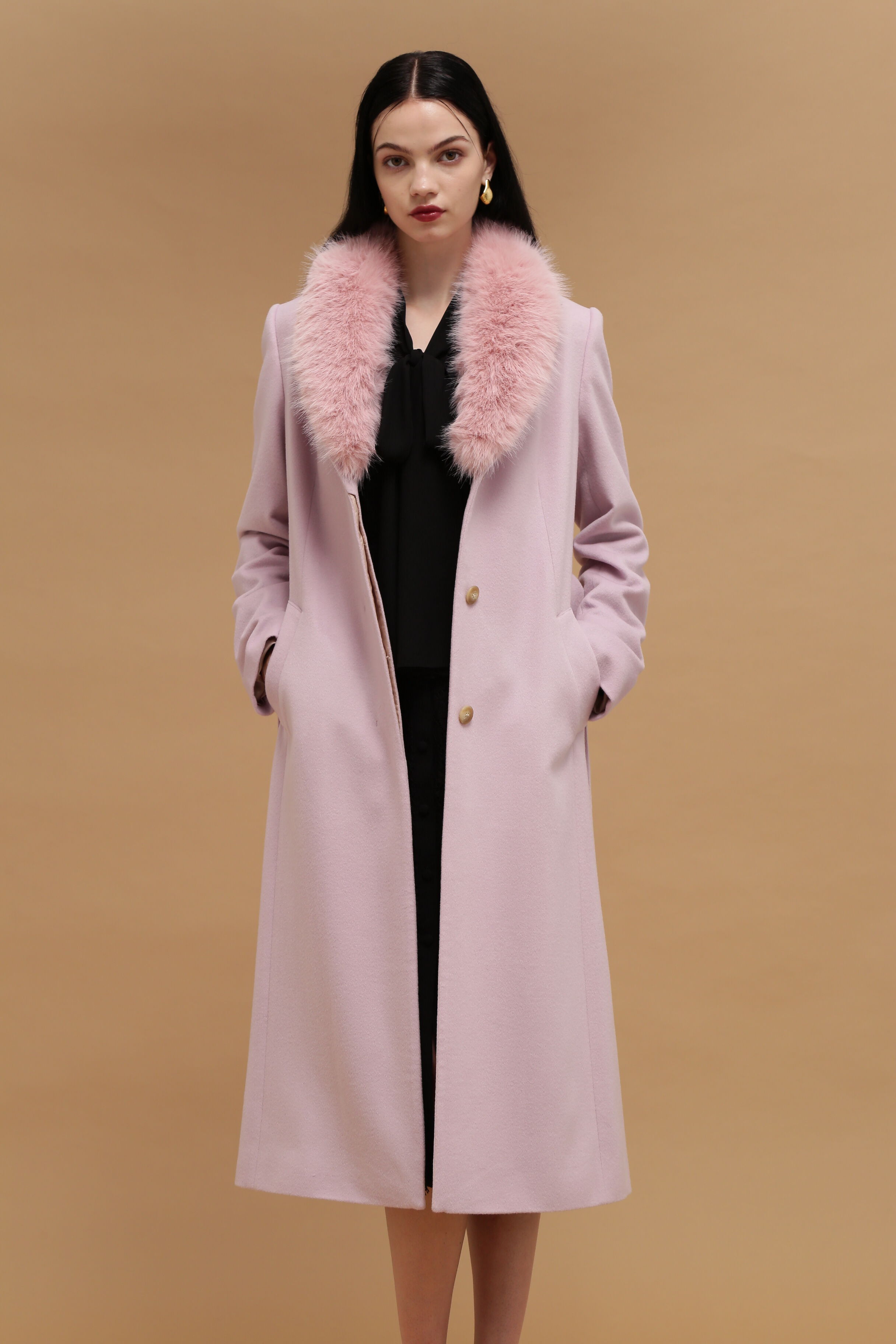  「カシミヤ混ベルテッドコート」|その他|