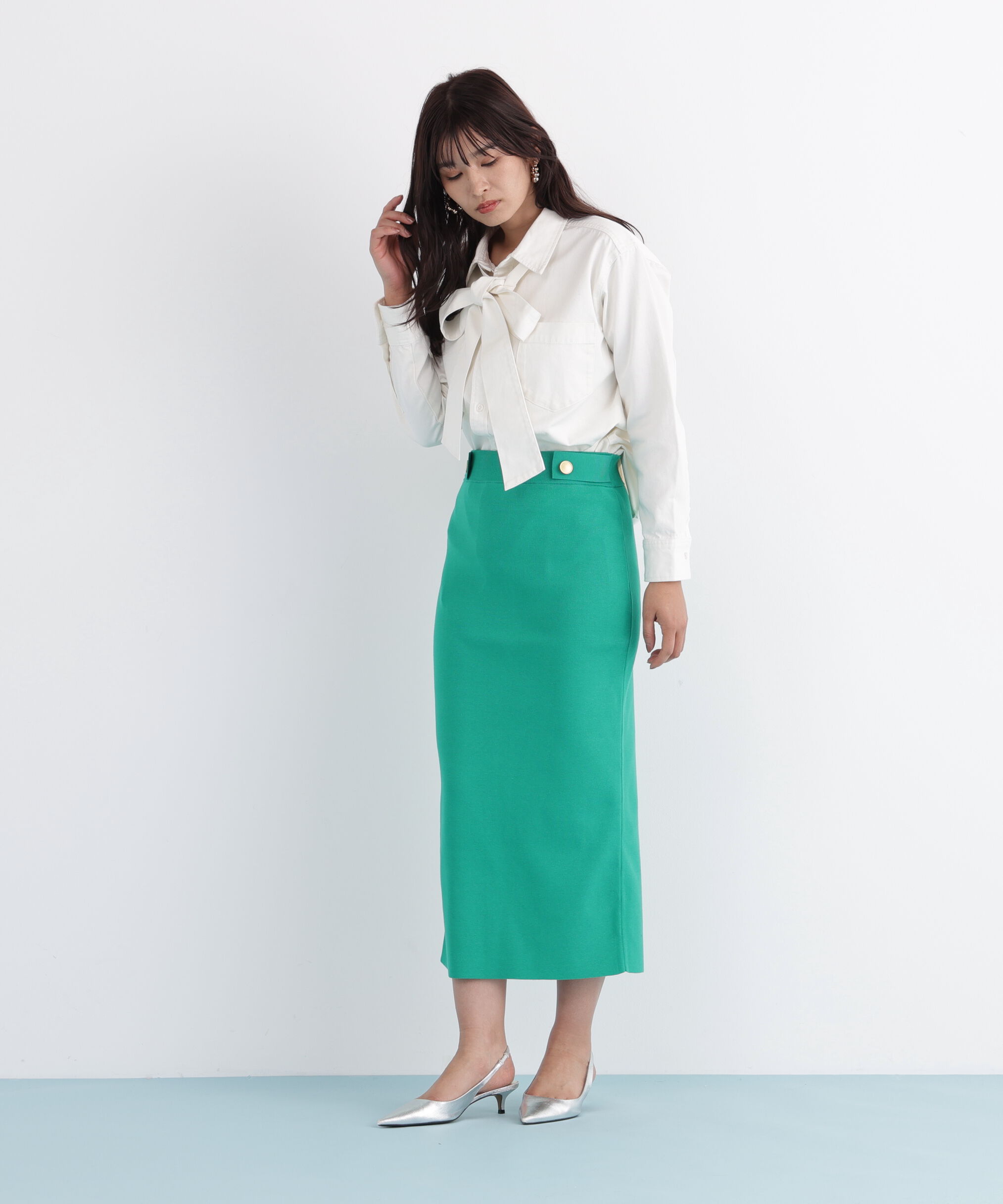  「◆メタルボタンタイトスカート」|スカート|