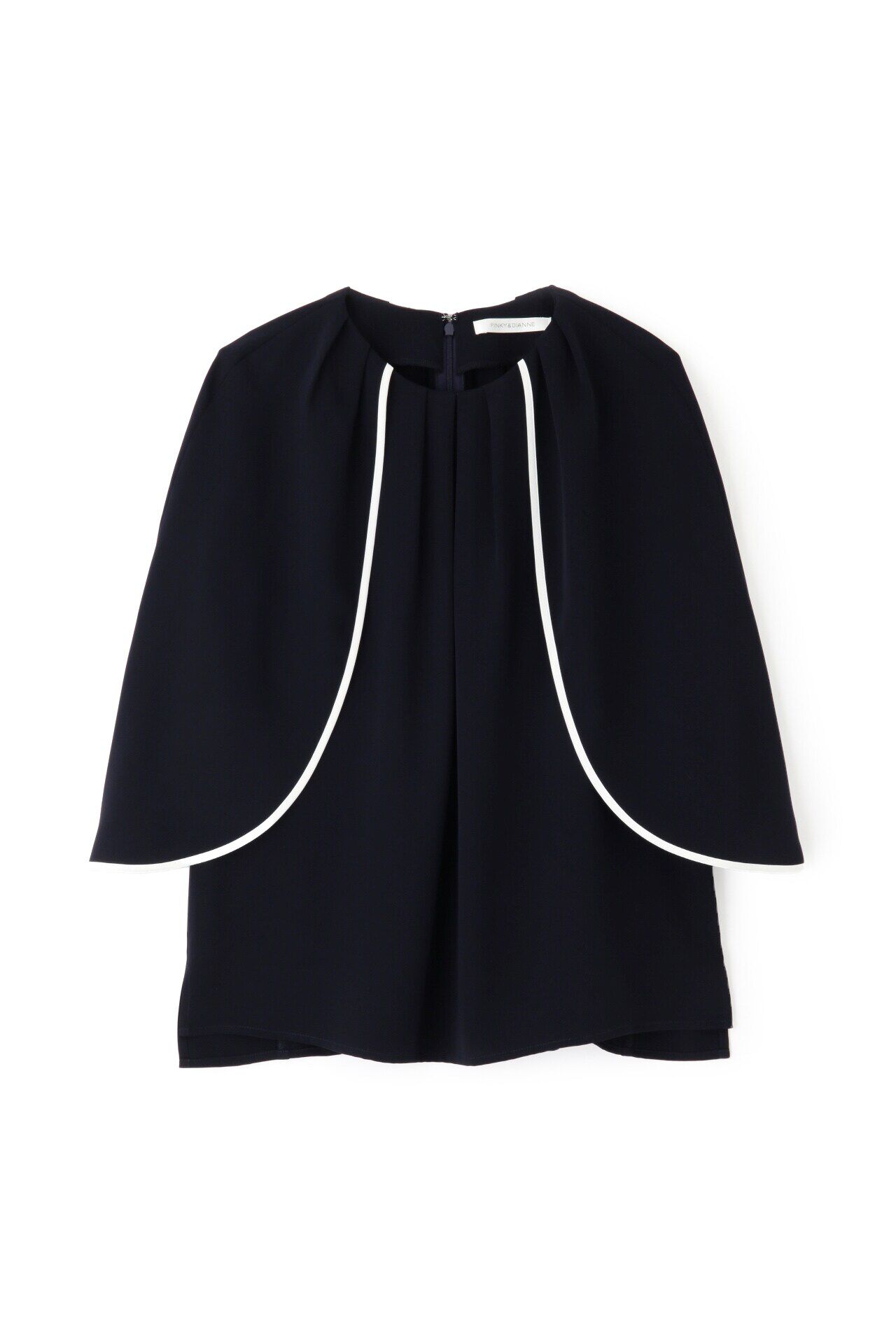  「◆バイカラーケープブラウス」|シャツ・ブラウス|