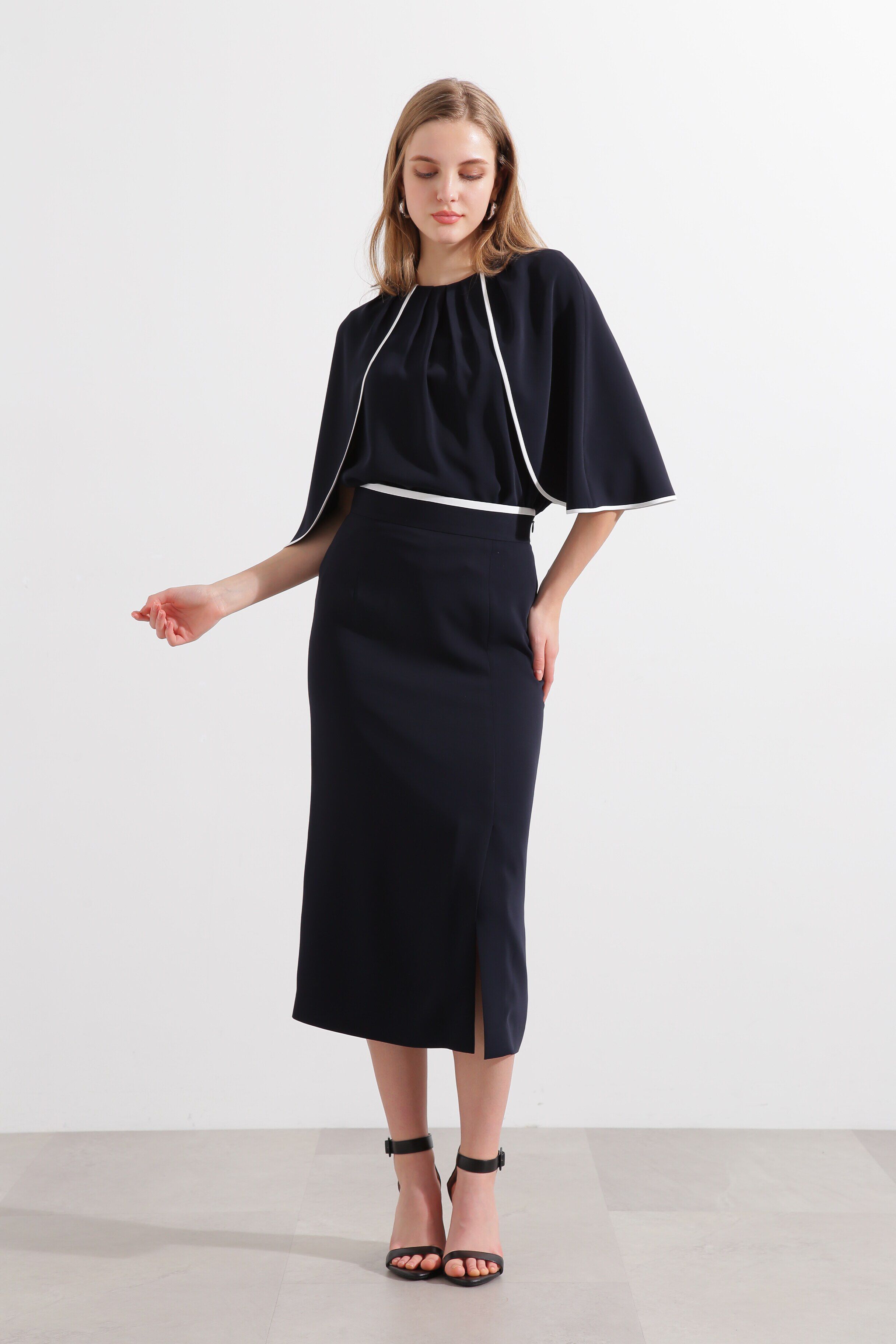  「◆バイカラータイトスカート」|スカート|