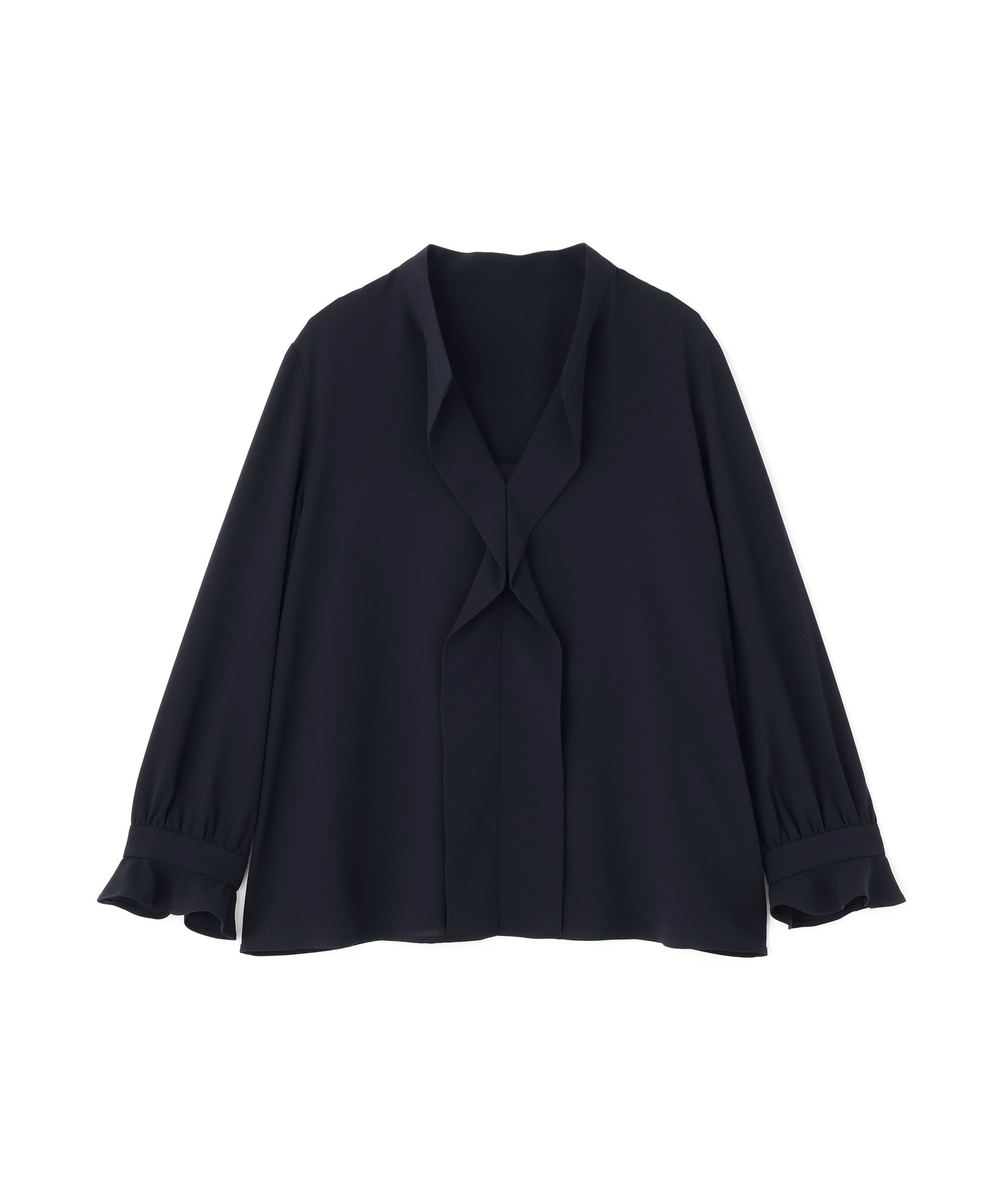  「◆バンドカラーラッフルブラウス」|シャツ・ブラウス|