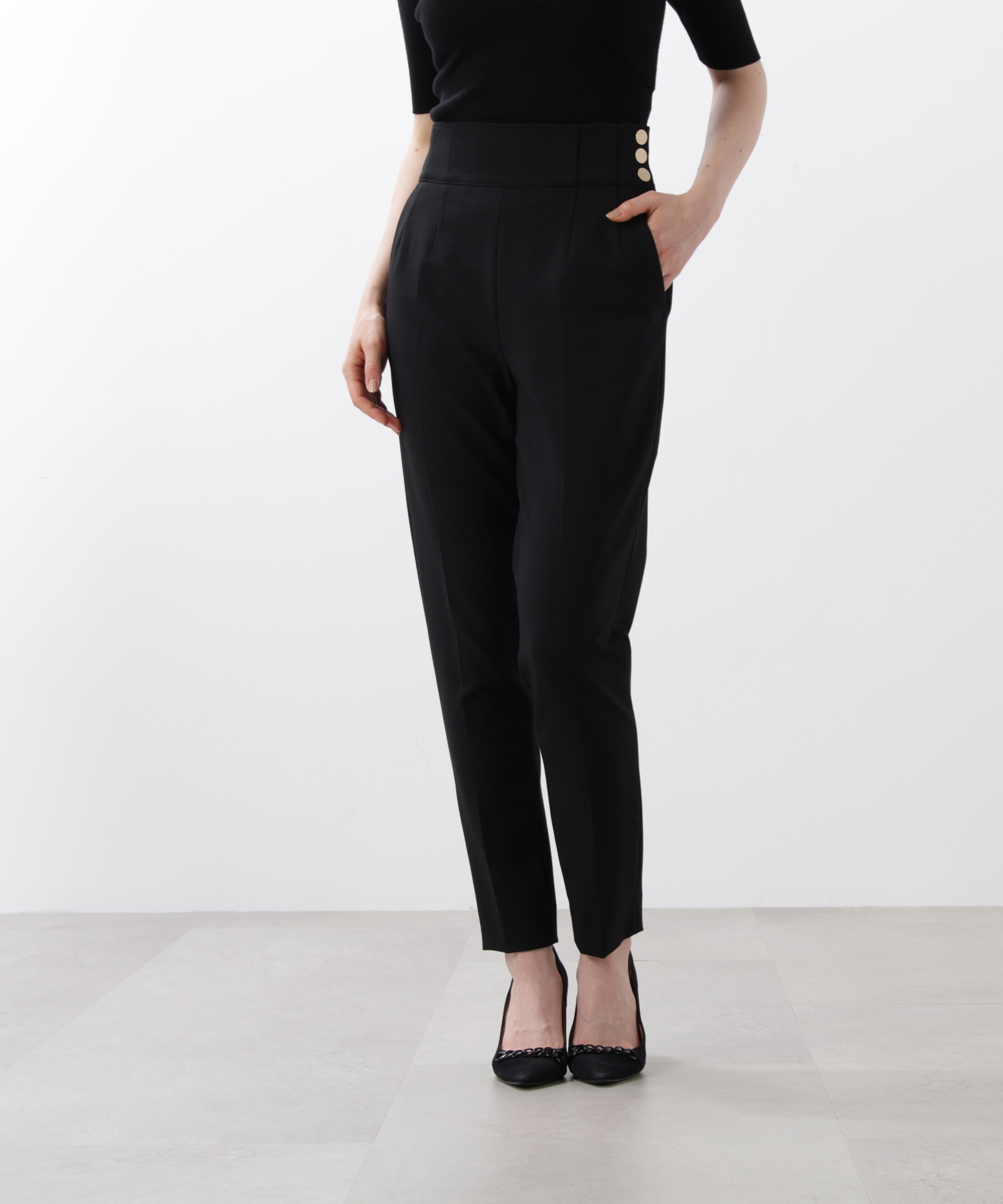  「◆サイドボタンテーパードパンツ」|その他|