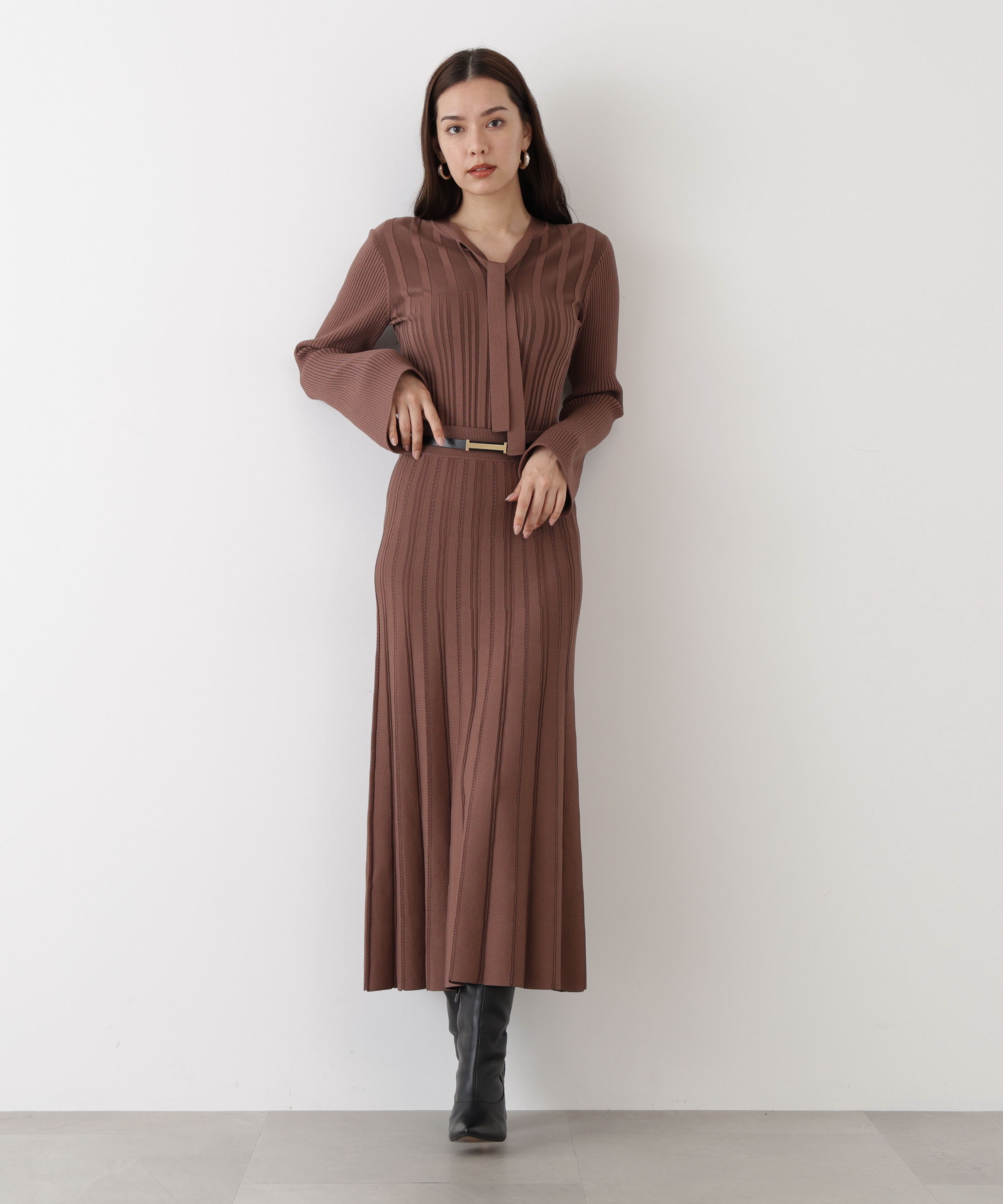  「◆ニットプリーツフレアースカート」|スカート|