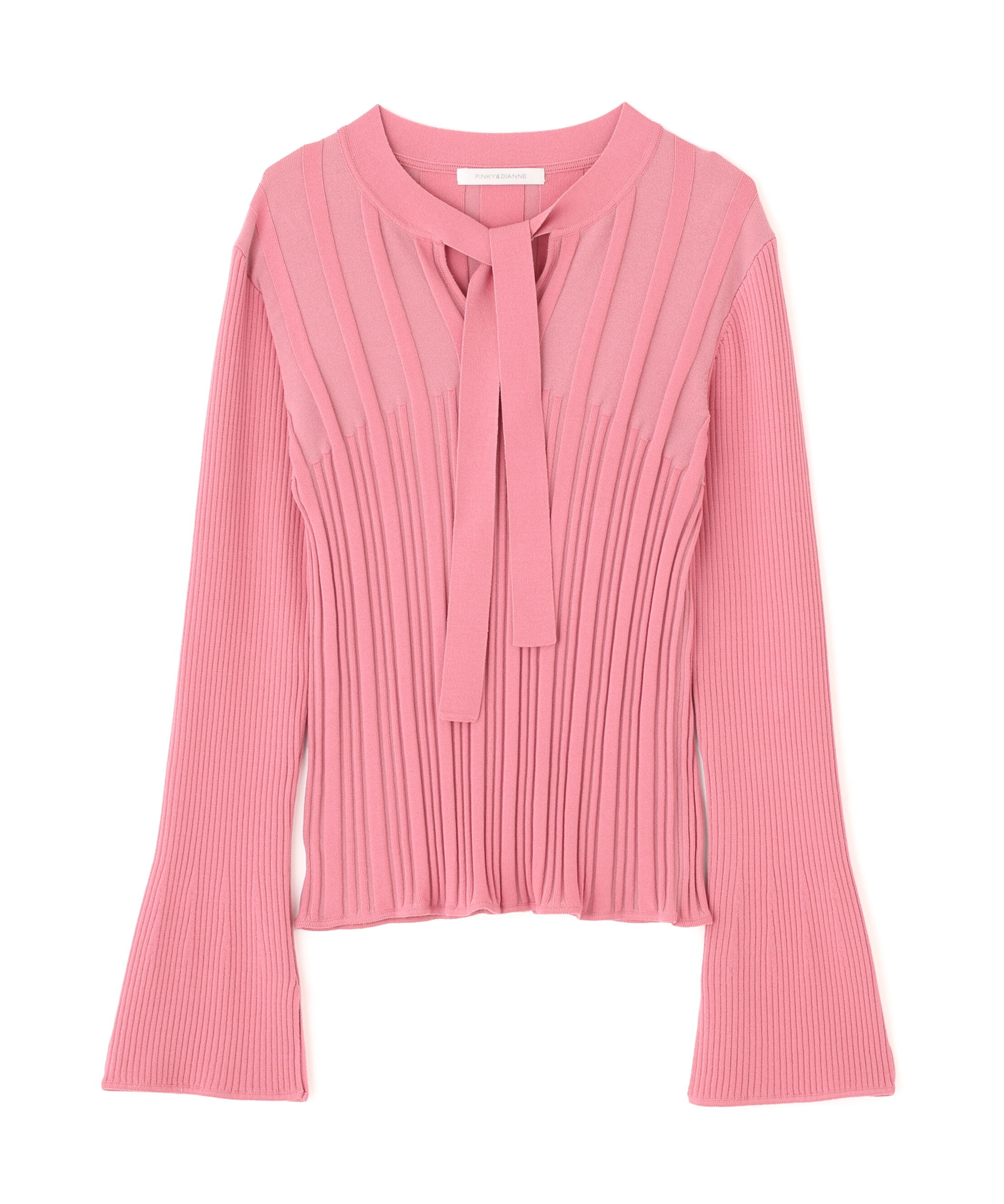  「◆ベルスリーブボウタイニットプルオーバー」|ニット・セーター|