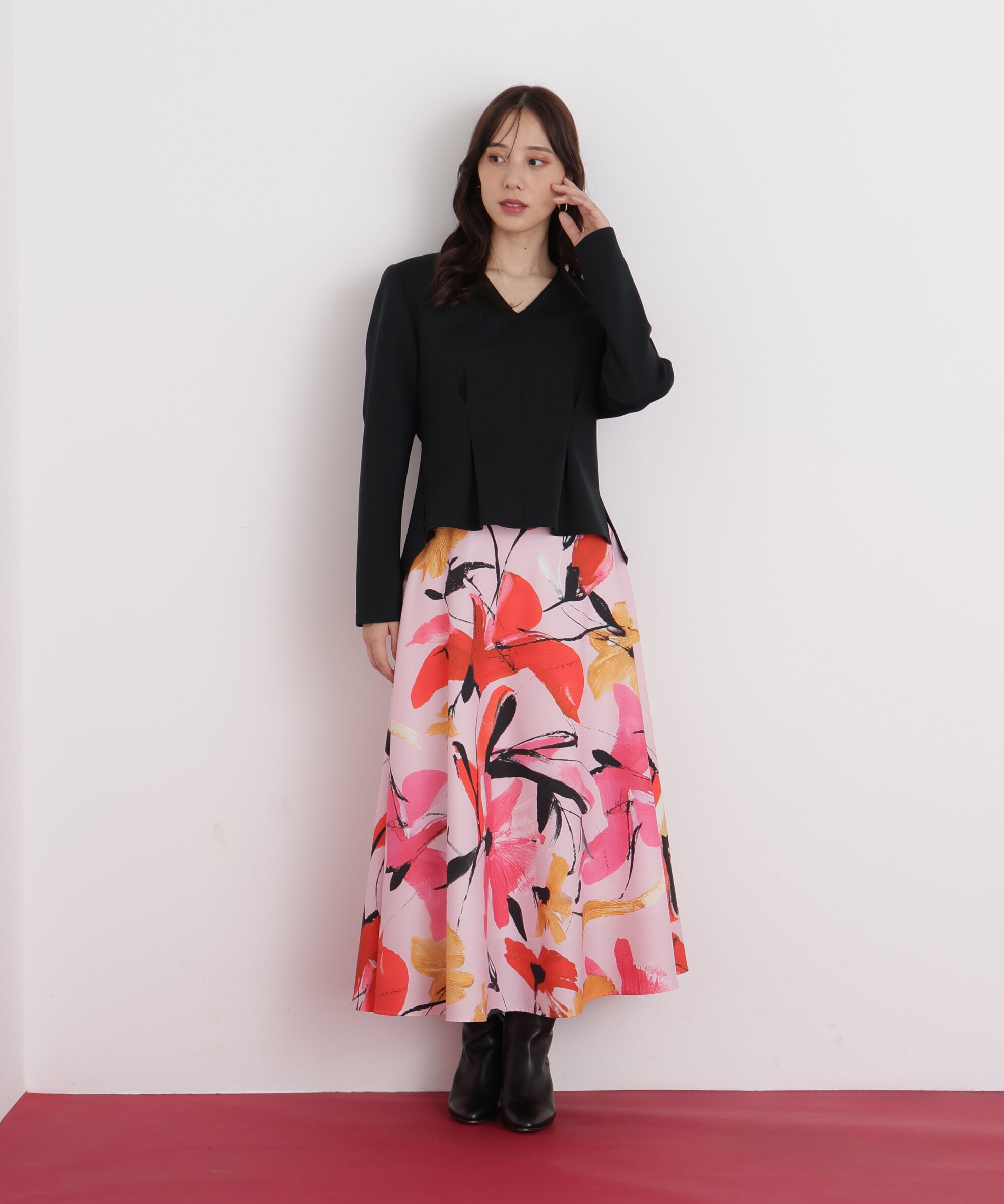  「◆タックフレアダンボールブラウス」|シャツ・ブラウス|