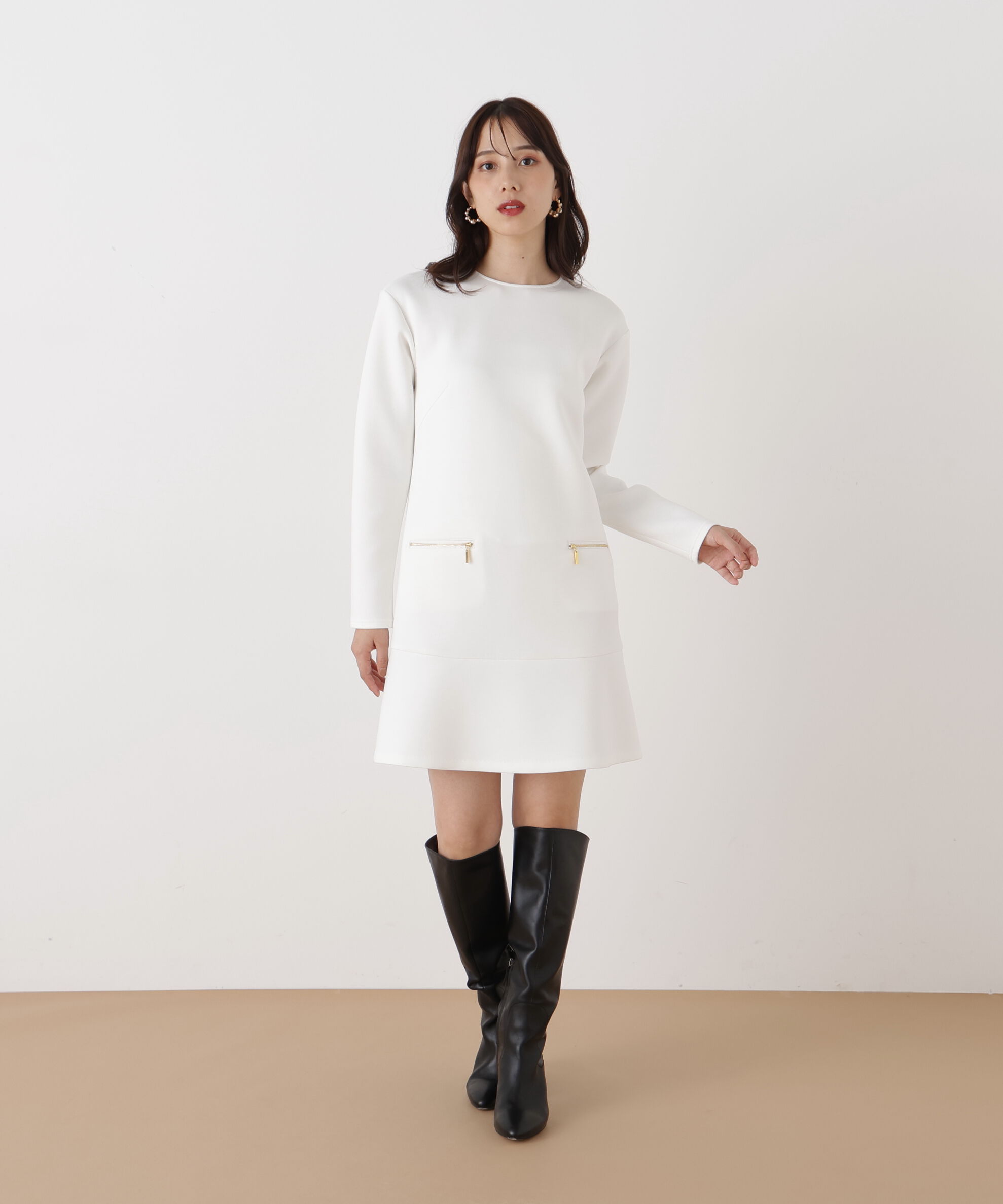  「◆ダンボールニットミニワンピース」|ワンピース|