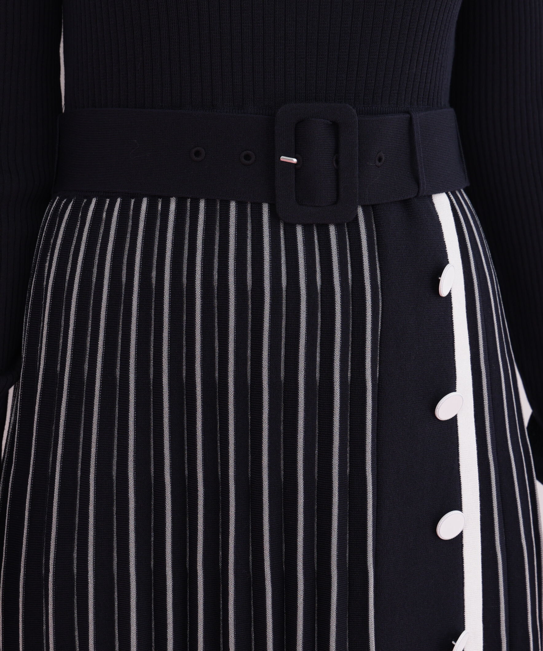  「プリーツコンビニットワンピース」|ワンピース|