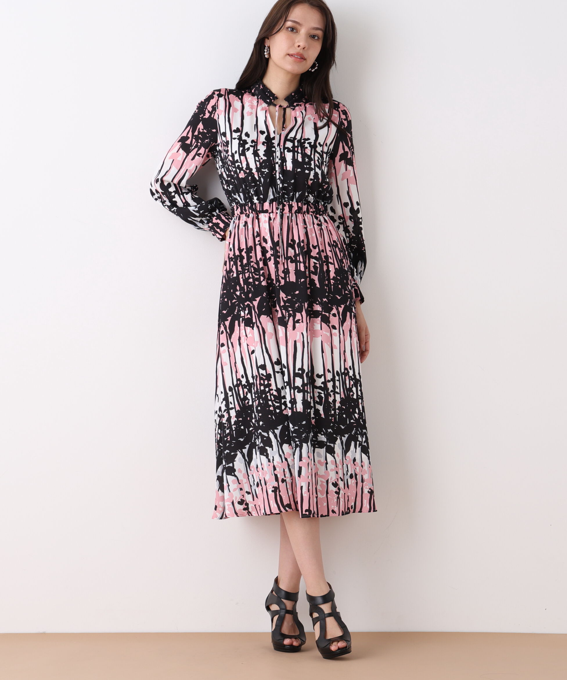  「インクフォレストプリントワンピース」|ワンピース|