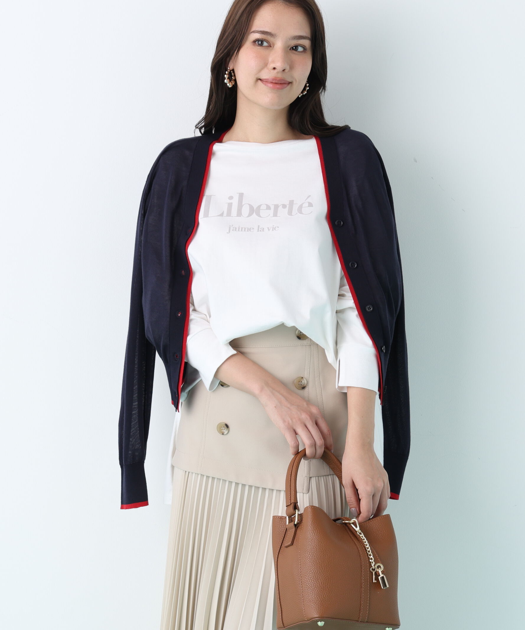  「Ｖネックパレットニットカーディガン」|その他|ネイビー