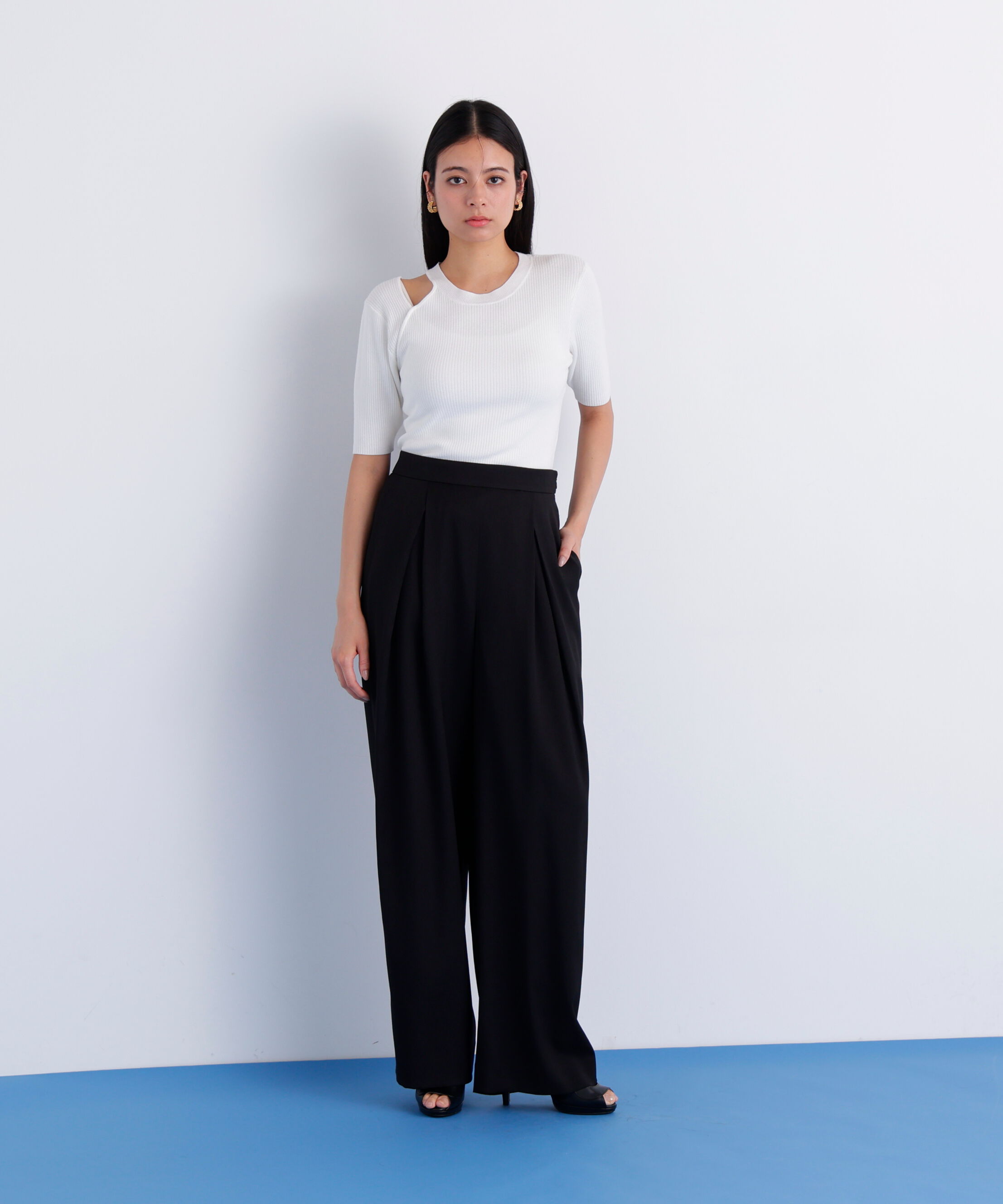  「スラブ調ウエストタックパンツ」|その他|