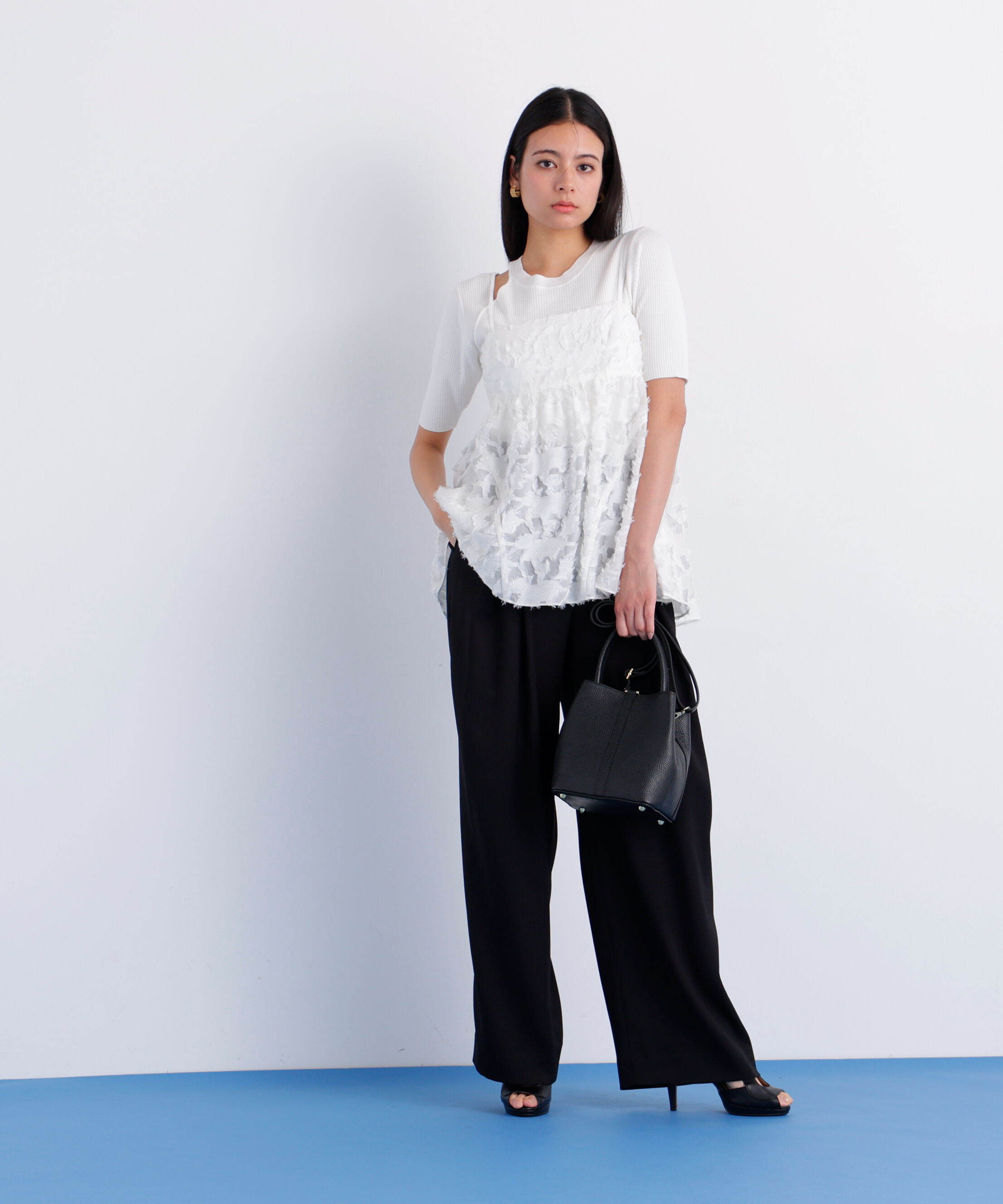  「スラブ調ウエストタックパンツ」|その他|