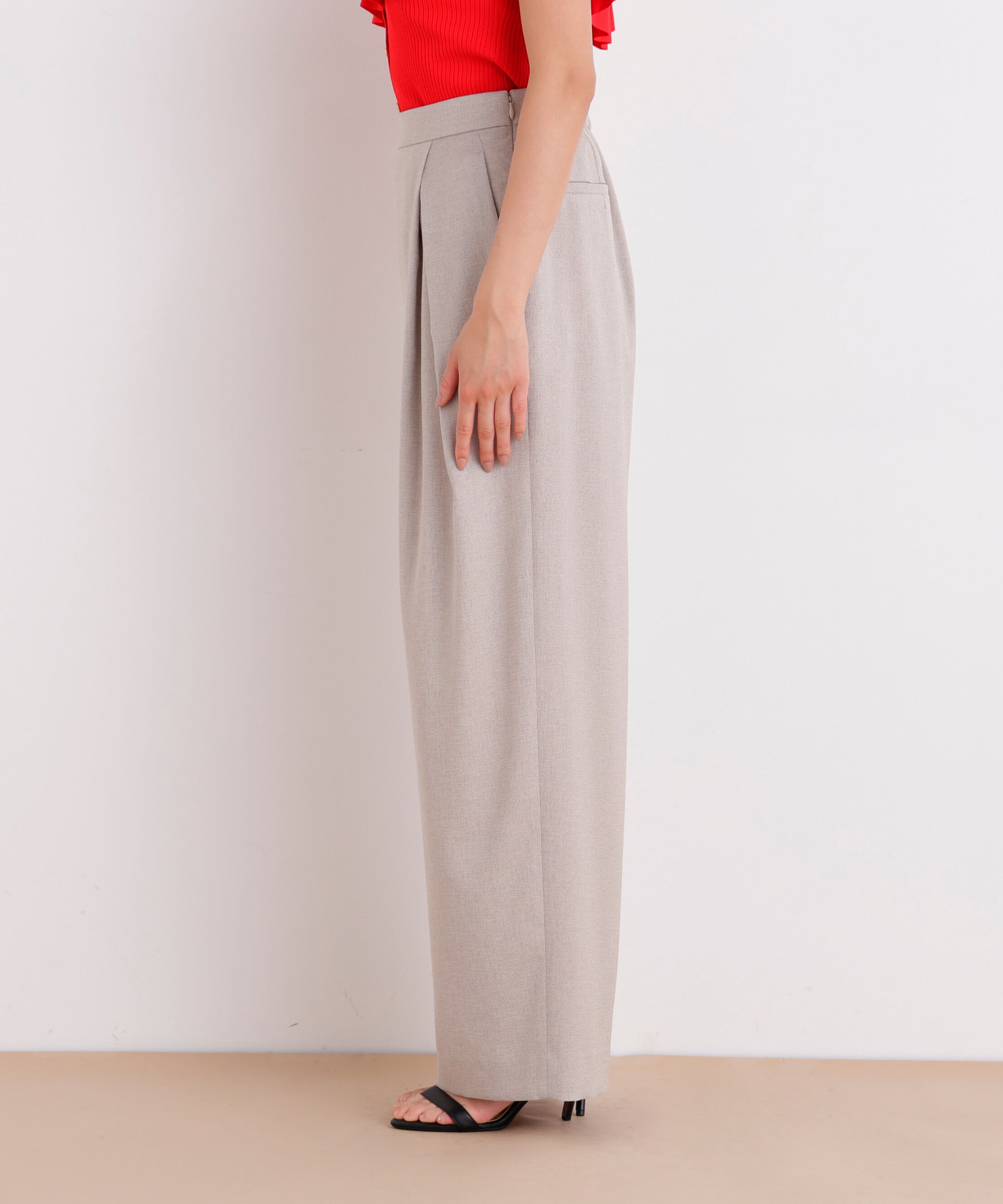  「スラブ調ウエストタックパンツ」|その他|