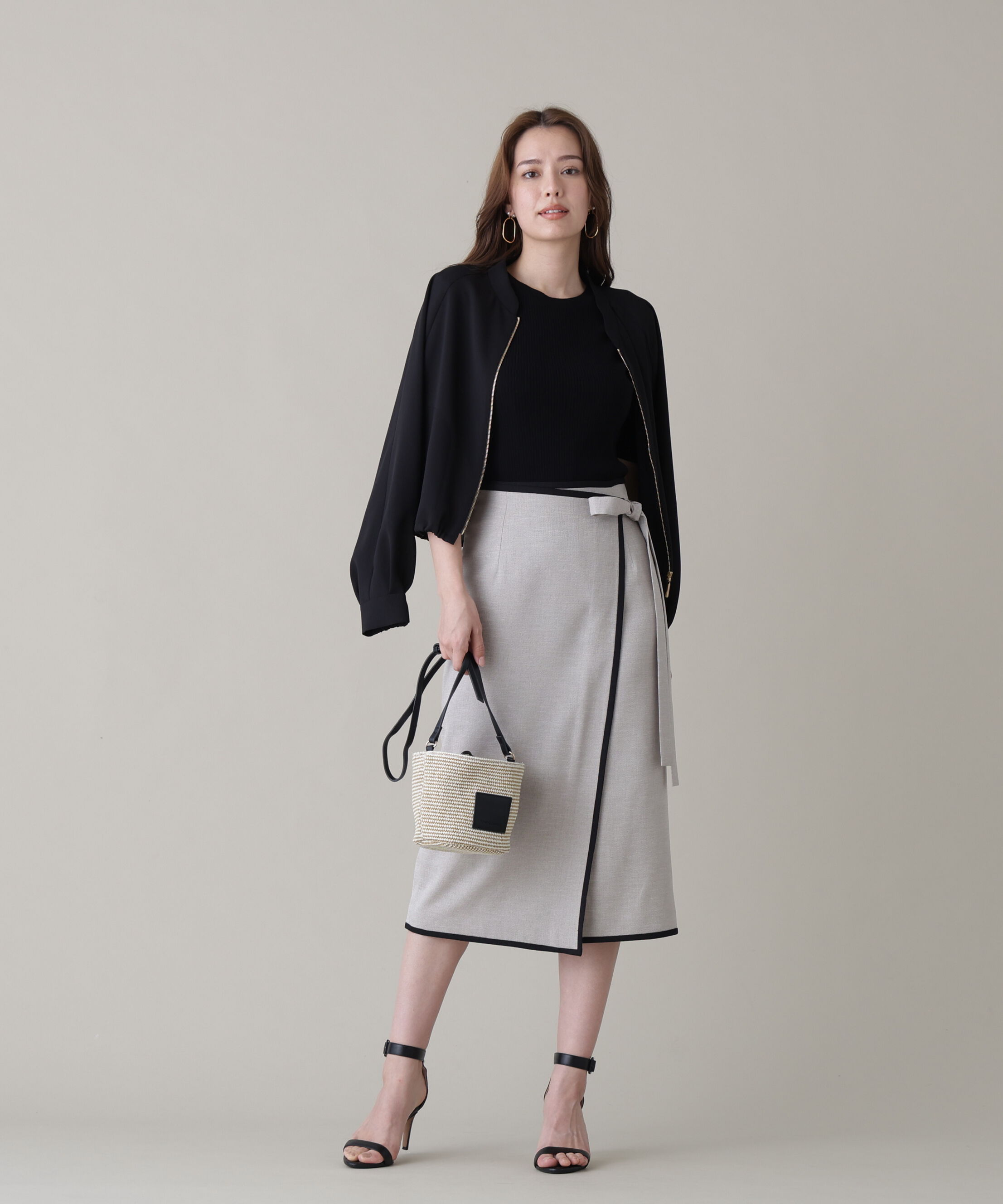  「［美香さん着用］シアーカラミショートブルゾン」|ブルゾン・スタジャン|