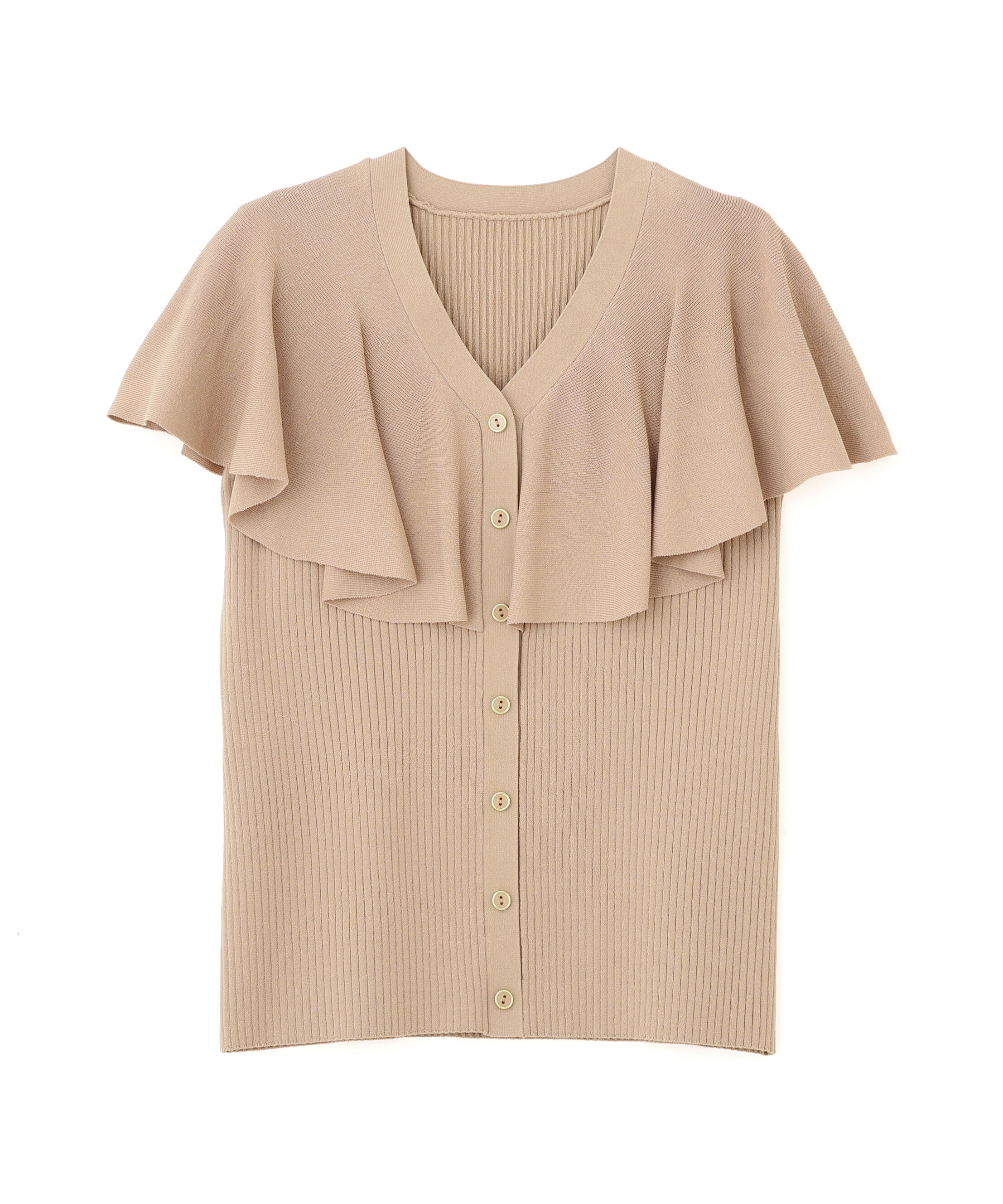  「Vネックケープニットプルオーバー」|ニット・セーター|