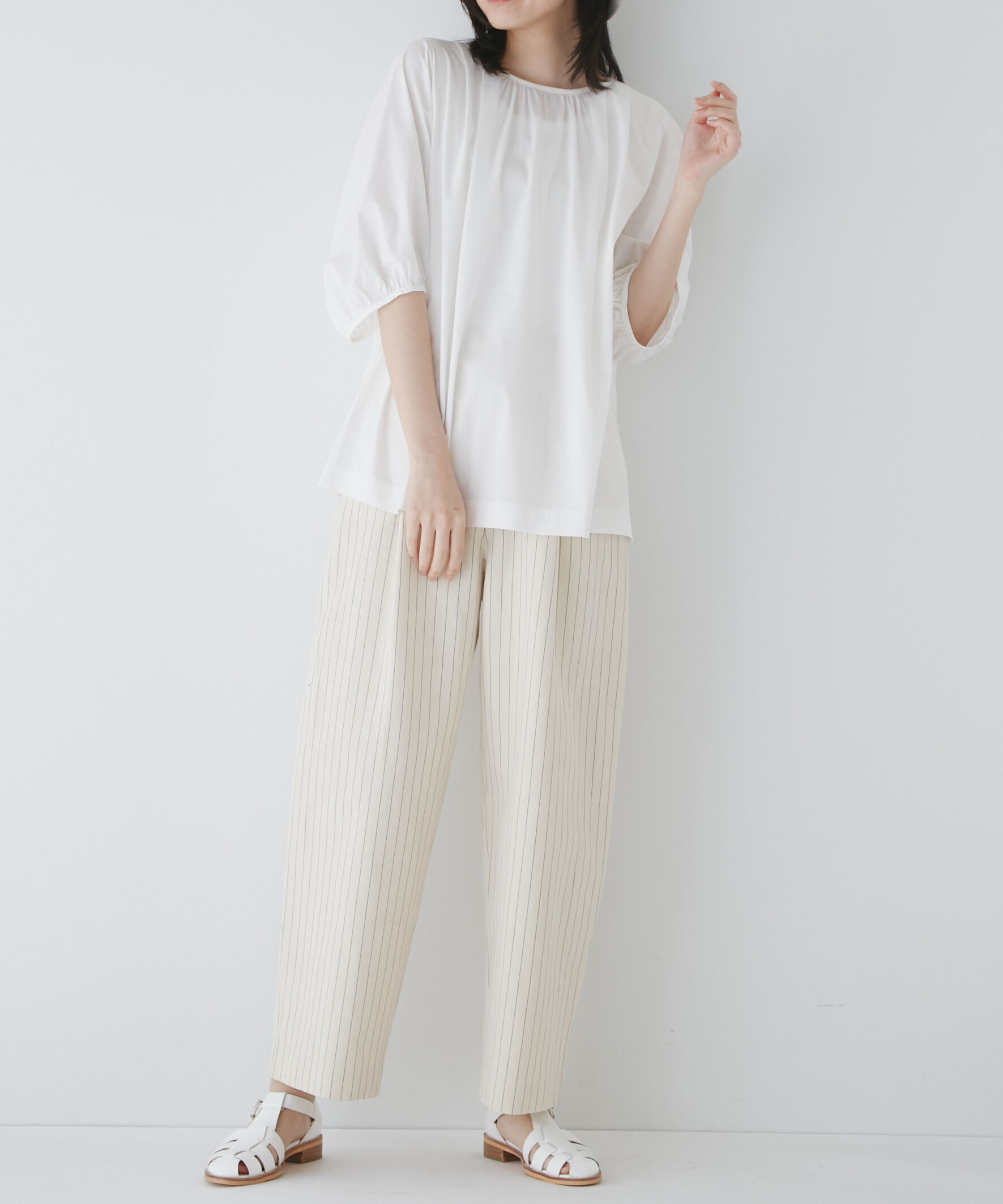  「◆綿麻ストライプパンツ」|その他|