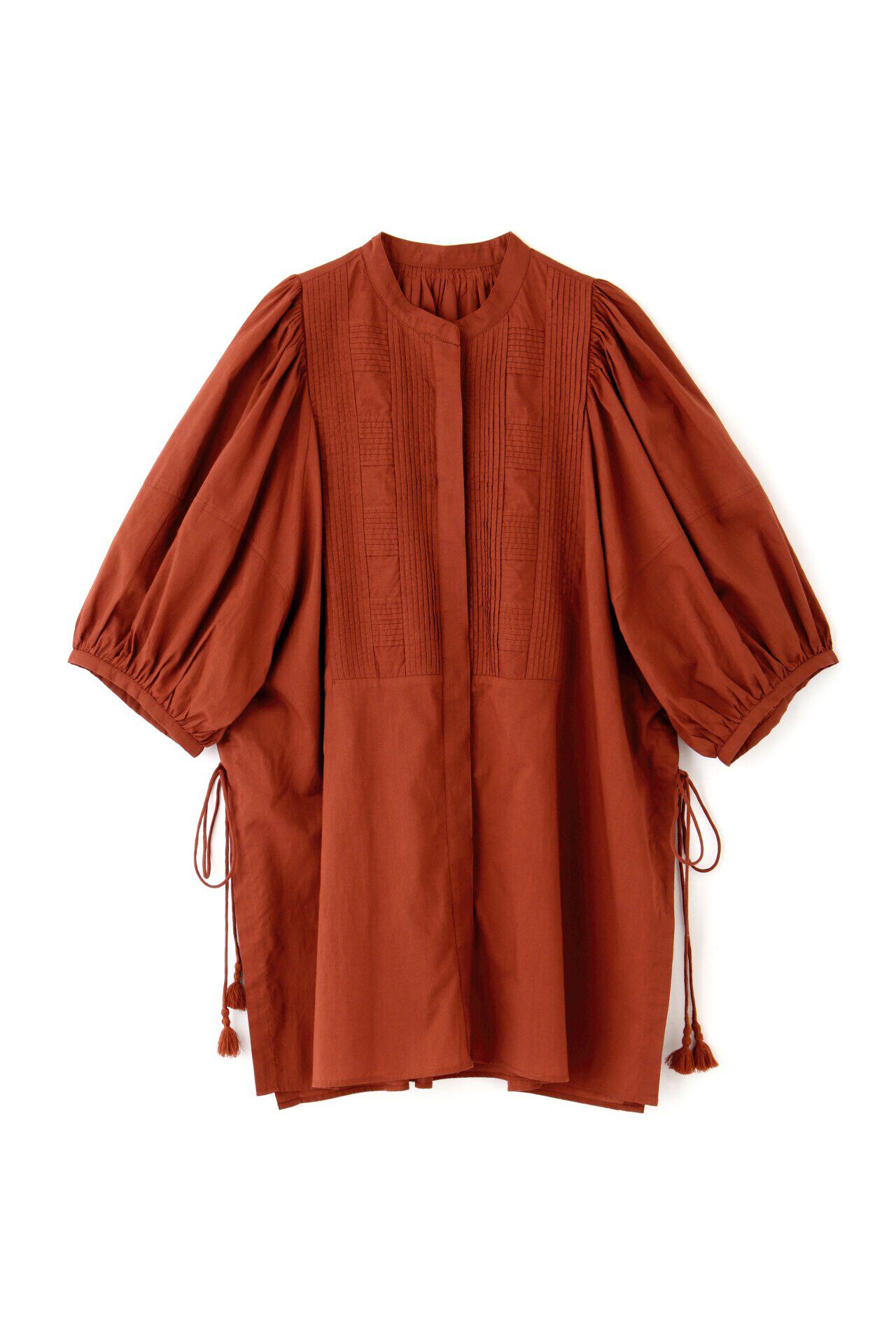  「◆フロントピンタックロングブラウス」|シャツ・ブラウス|