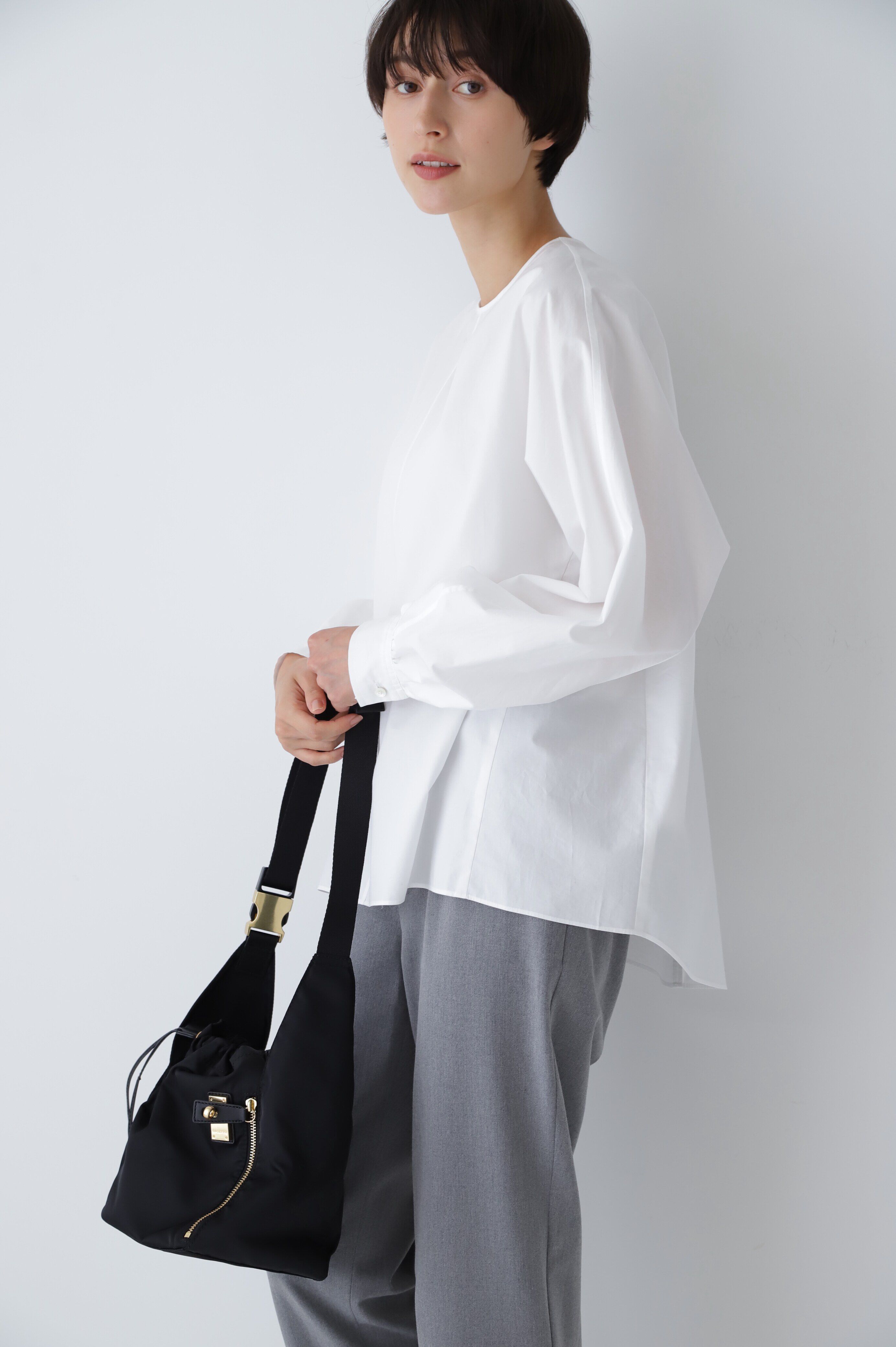  「◆タイプライタークロスブラウス」|シャツ・ブラウス|ホワイト