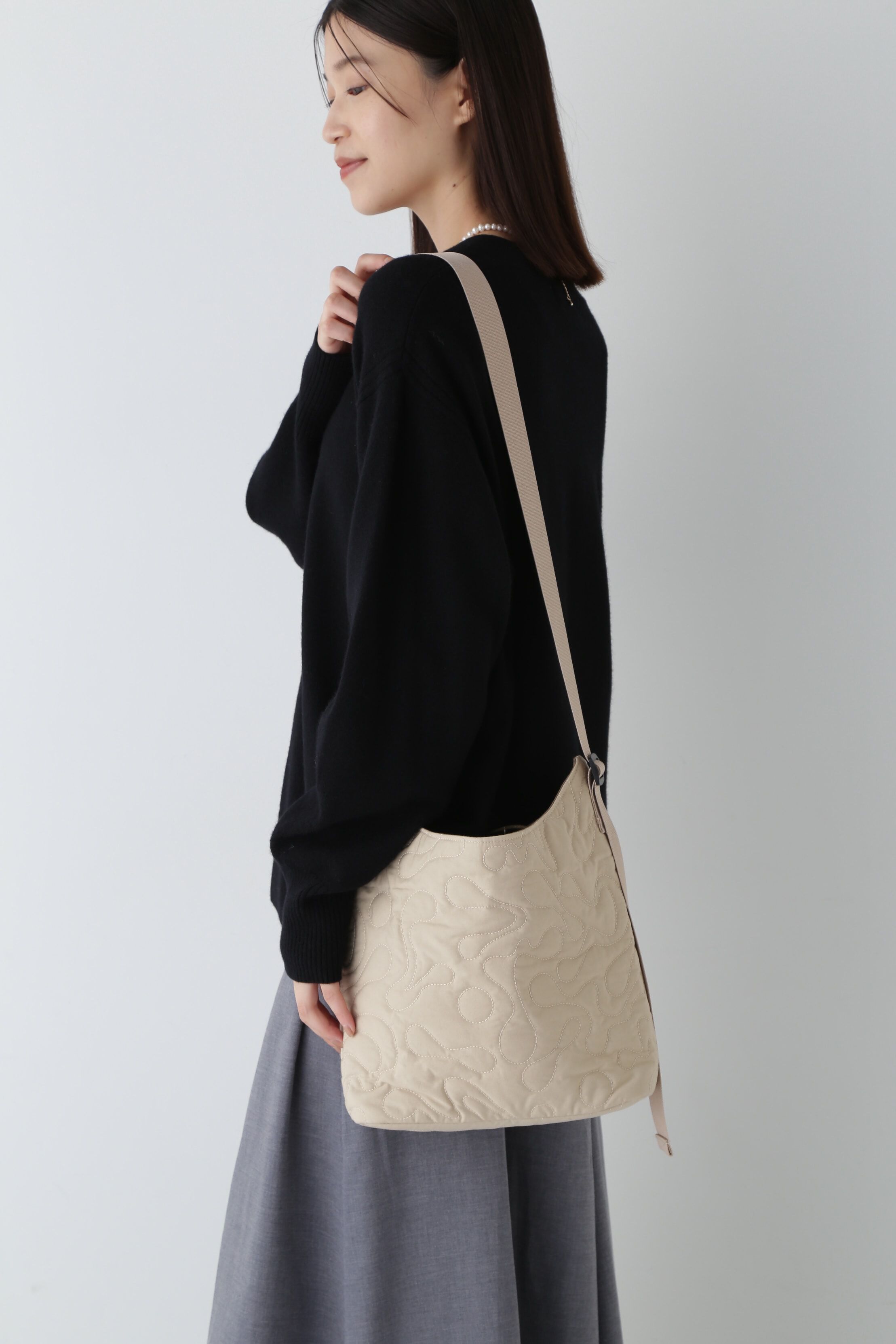  「◆キルティングショルダーバッグ」|その他|ベージュ