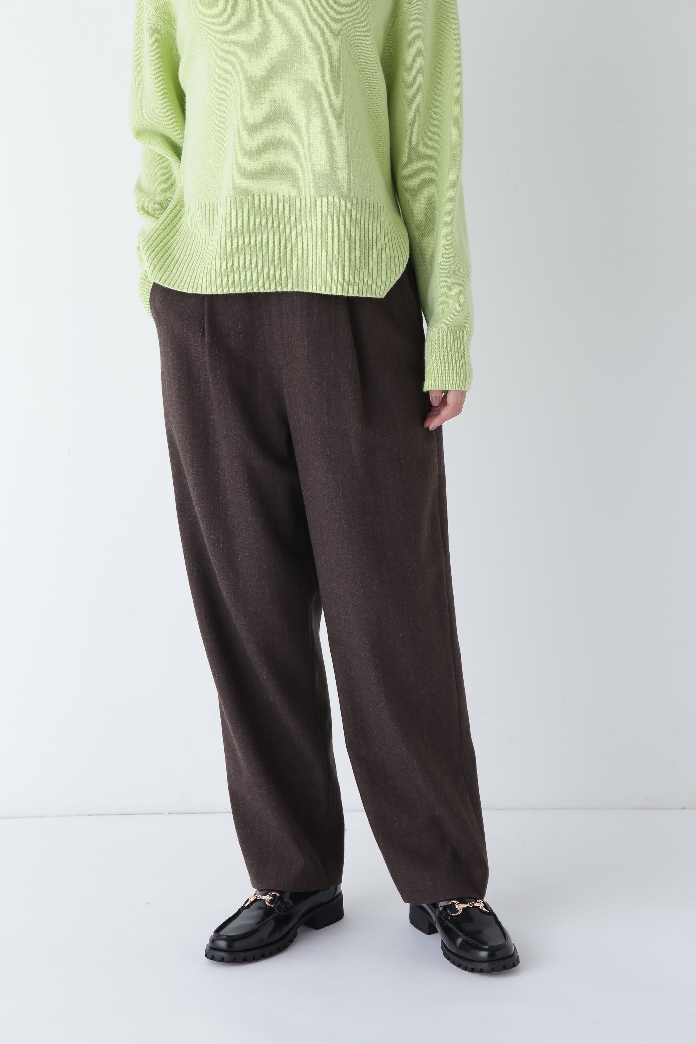  「◆ウールフラノワイドテーパードパンツ」|その他|ブラウンスト 3