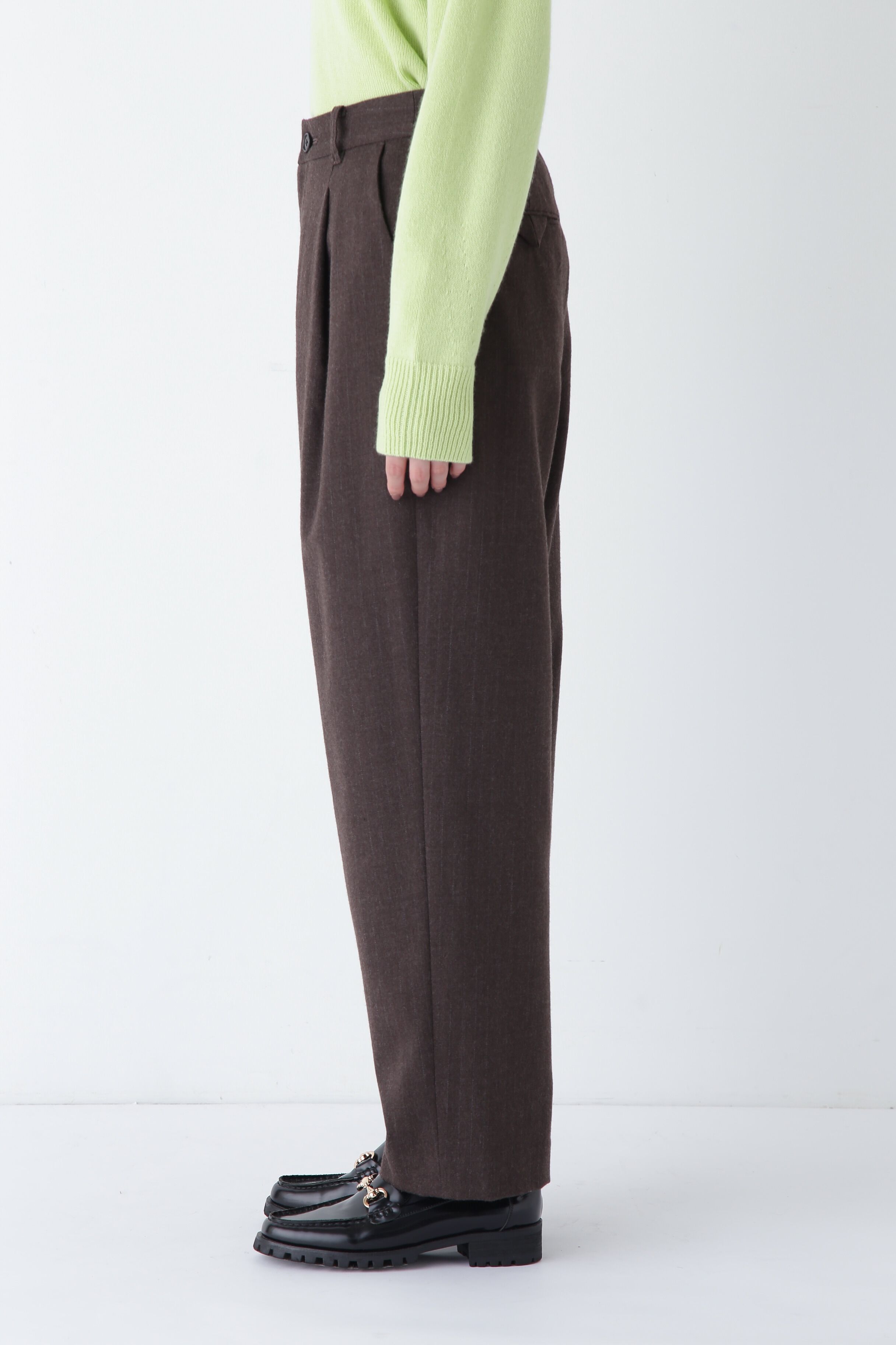  「◆ウールフラノワイドテーパードパンツ」|その他|