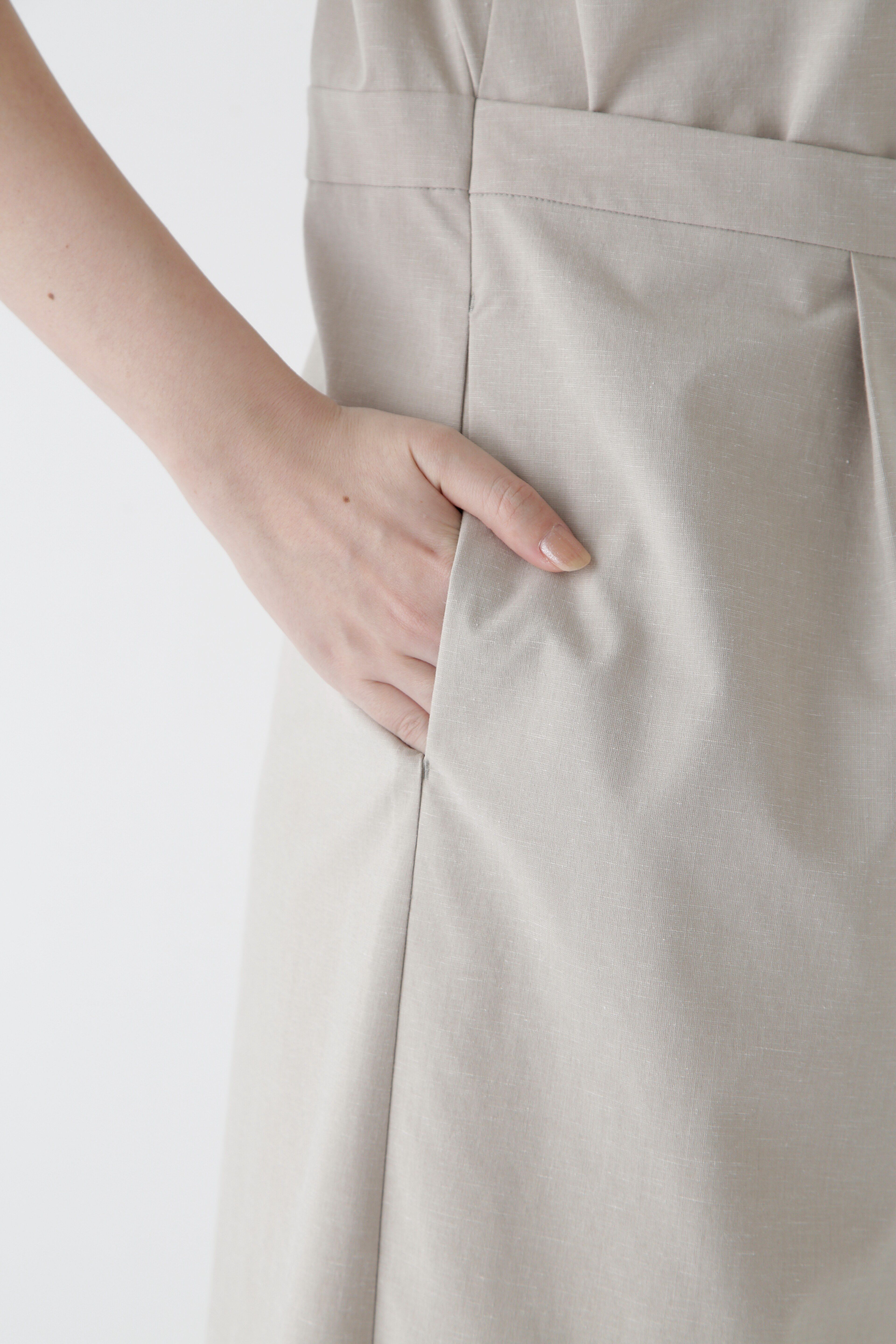  「◆コットンポリレーヨンリネンワンピース」|ワンピース|