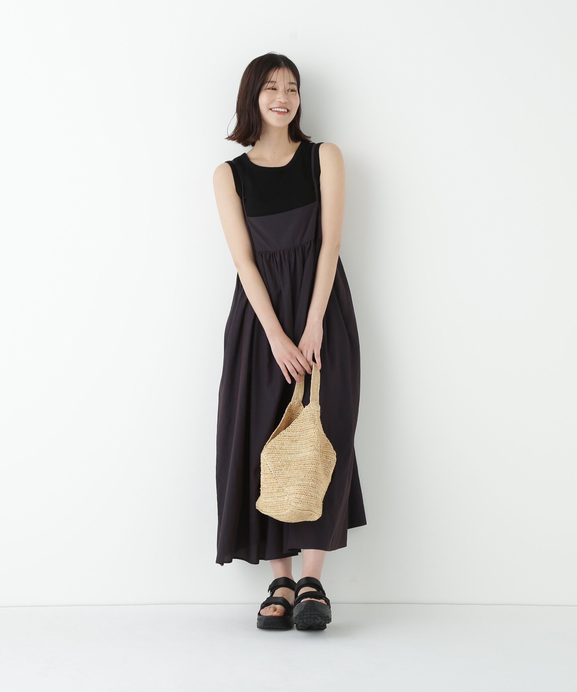  「◆ストライプローンキャミソールワンピース」|ワンピース|