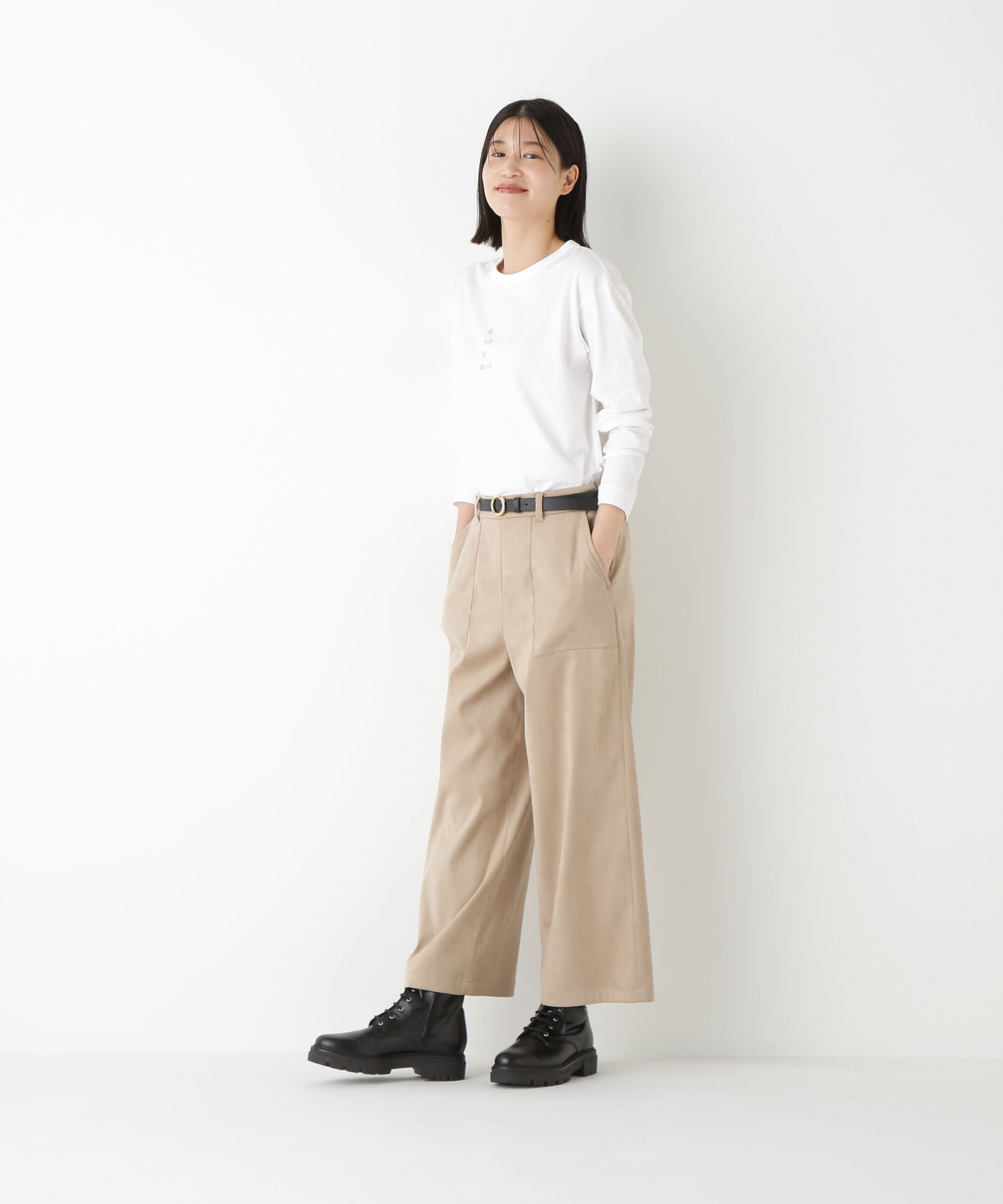  「◆ストレッチスェードベイカーガウチョパンツ」|その他|