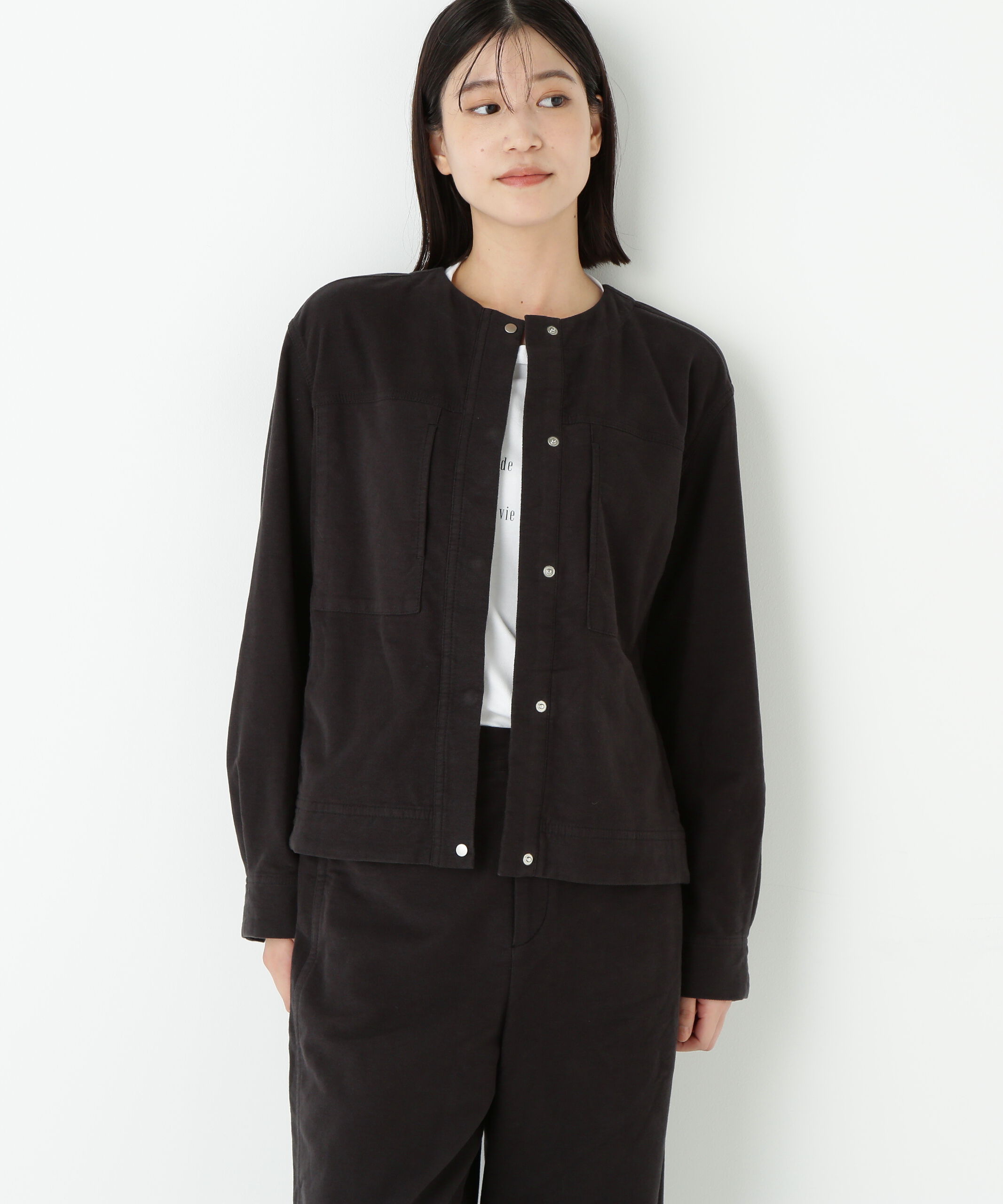  「◆ストレッチエアリードットコードノーカラーブルゾン」|ブルゾン・スタジャン|スミクロ1