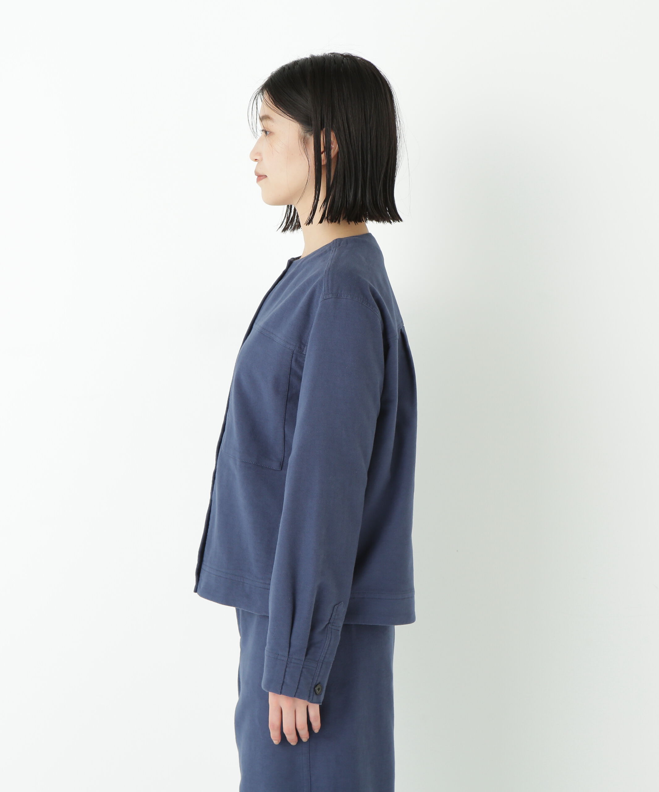  「◆ストレッチエアリードットコードノーカラーブルゾン」|ブルゾン・スタジャン|