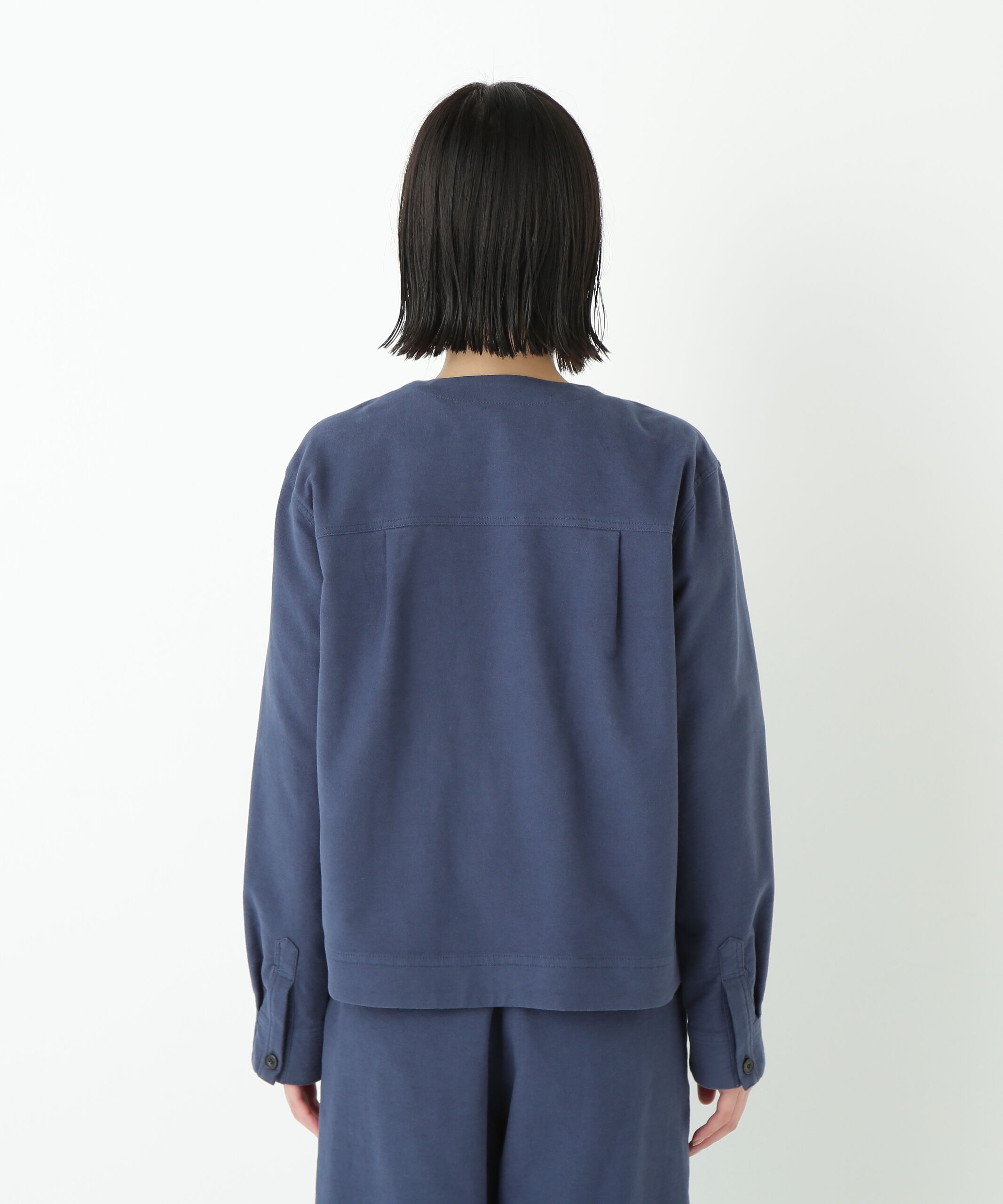  「◆ストレッチエアリードットコードノーカラーブルゾン」|ブルゾン・スタジャン|