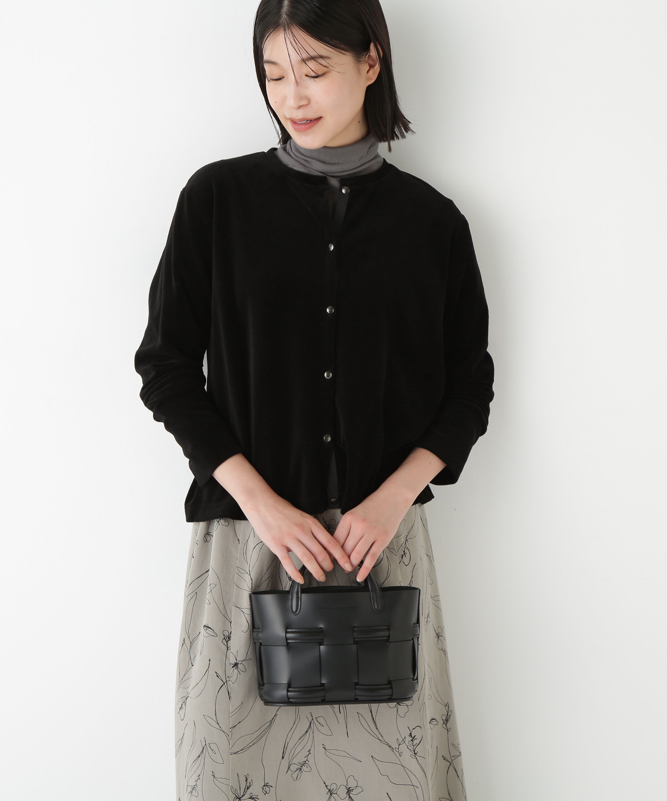  「◆ＴＣコンパクトベロアカーディガン」|Tシャツ・カットソー|ブラック