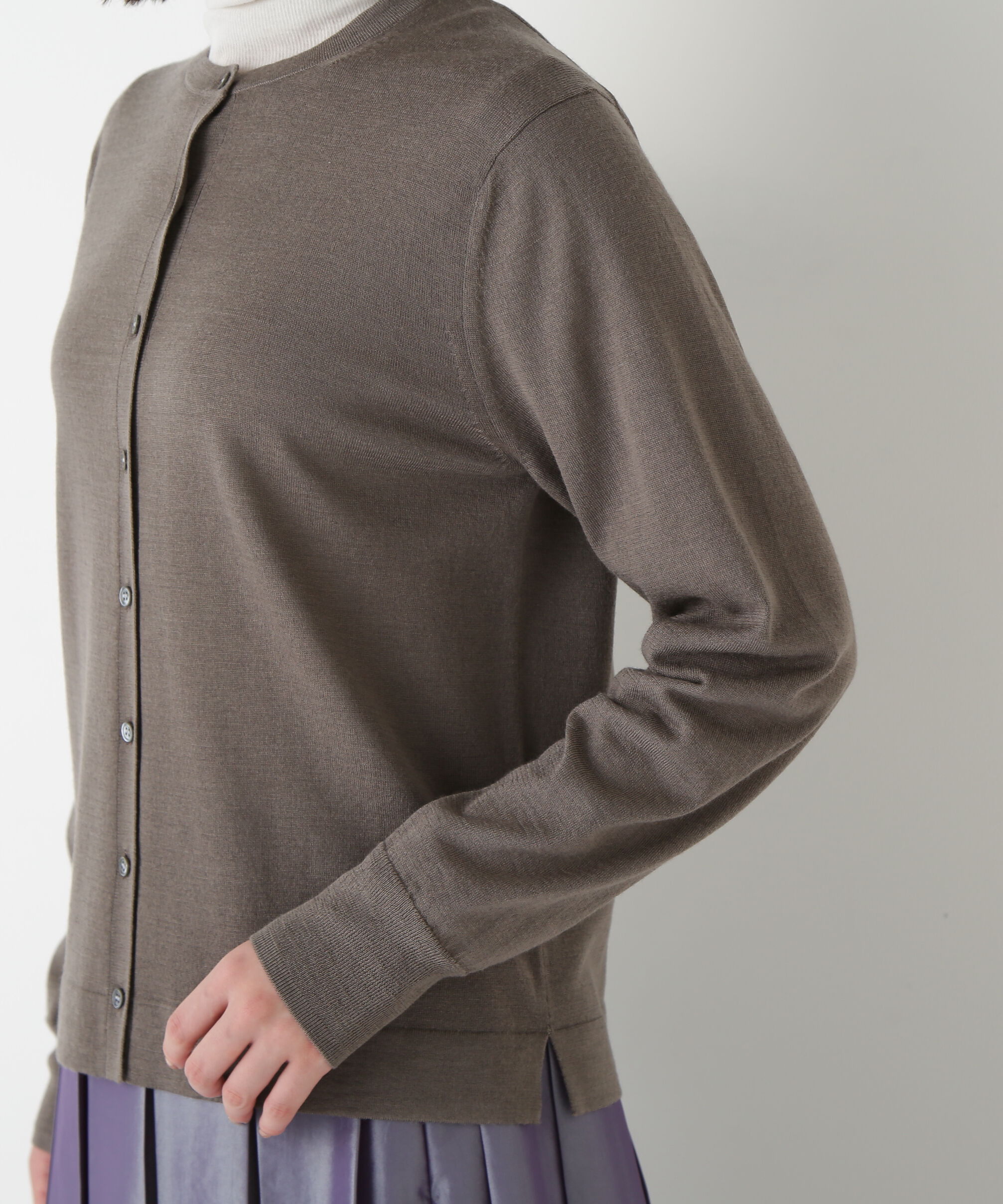  「◆ハイツイストウールクルーネックカーディガン」|ニット・セーター|