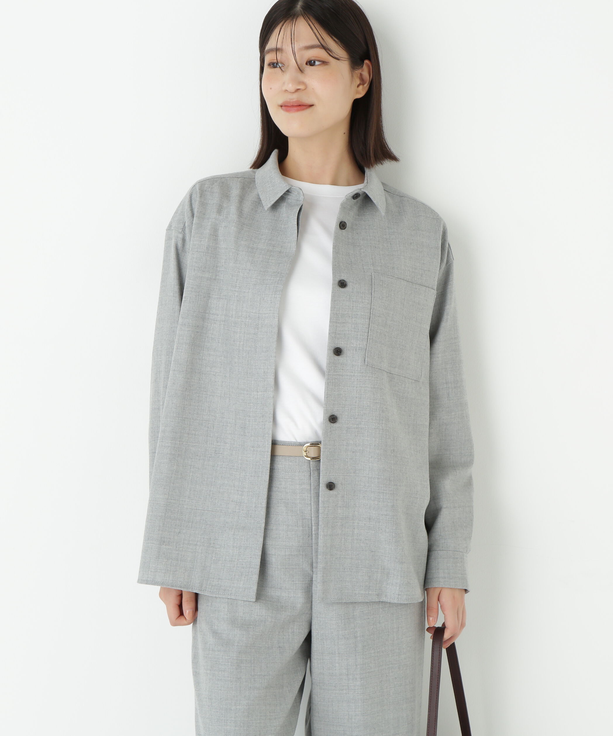  「◆ライトフラノウォッシャブルシャツ」|シャツ・ブラウス|トップグレー