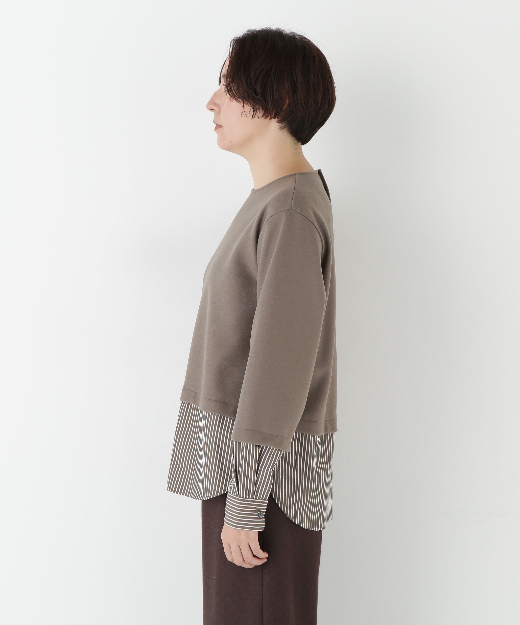  「◆シャツドッキングミルドジャージープルオーバー」|Tシャツ・カットソー|