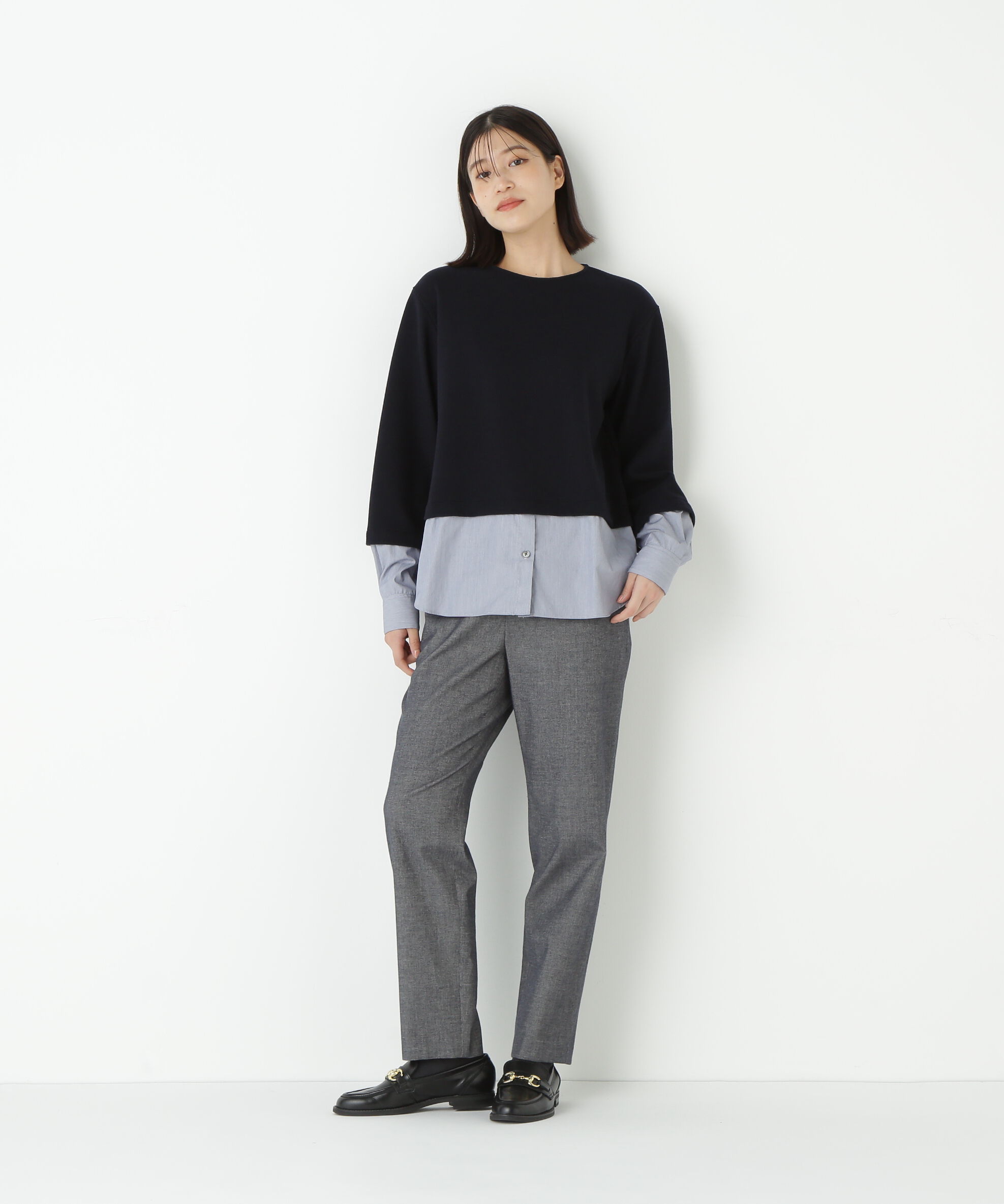  「◆シャツドッキングミルドジャージープルオーバー」|Tシャツ・カットソー|