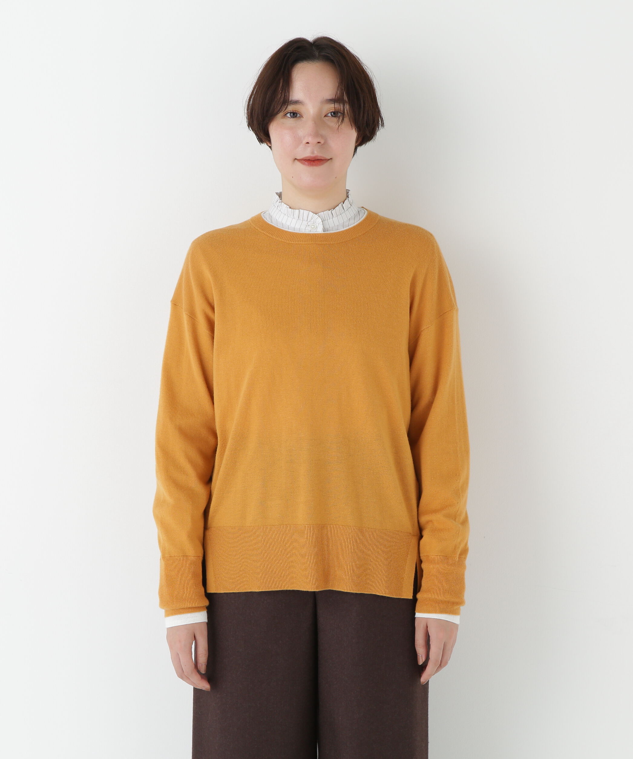  「◆ハイゲージバイカラーハイネックプルオーバー」|ニット・セーター|