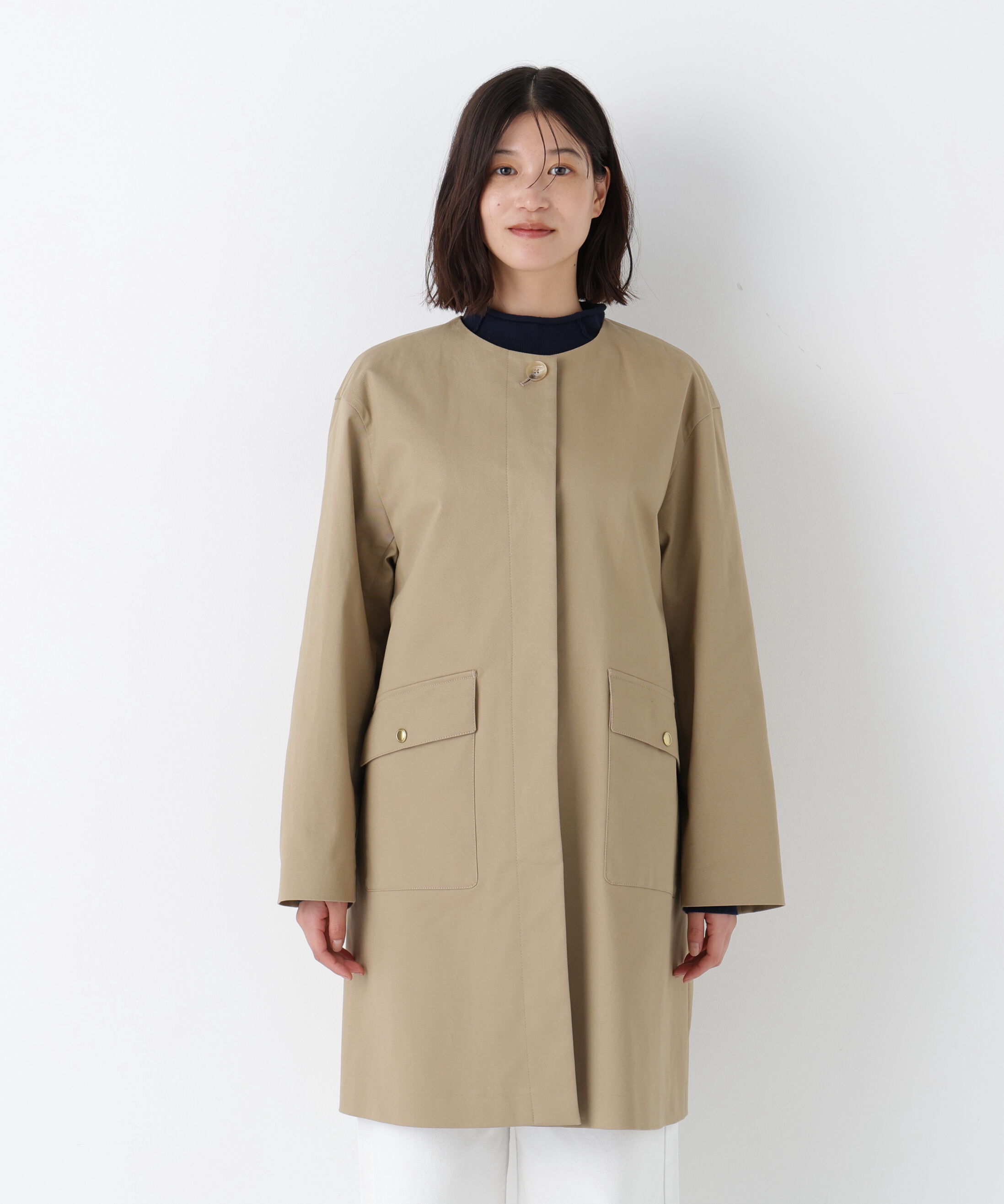  「◆≪ライナー取り外し可能≫ライナー付きフラップノーカラーコート」|その他|