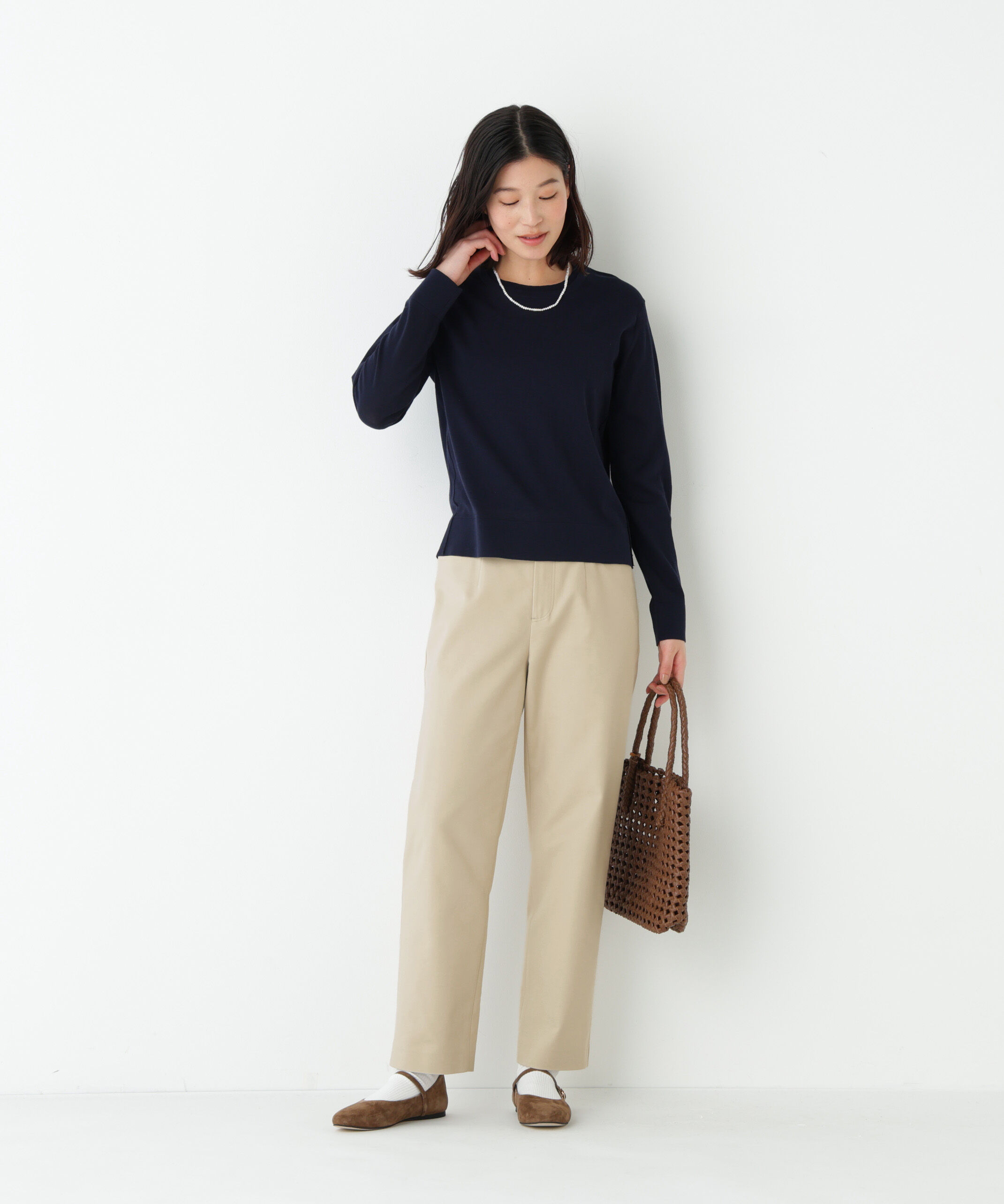  「◆《ウォッシャブル/ストレッチ素材》細身ストレッチストレートパンツ」|その他|