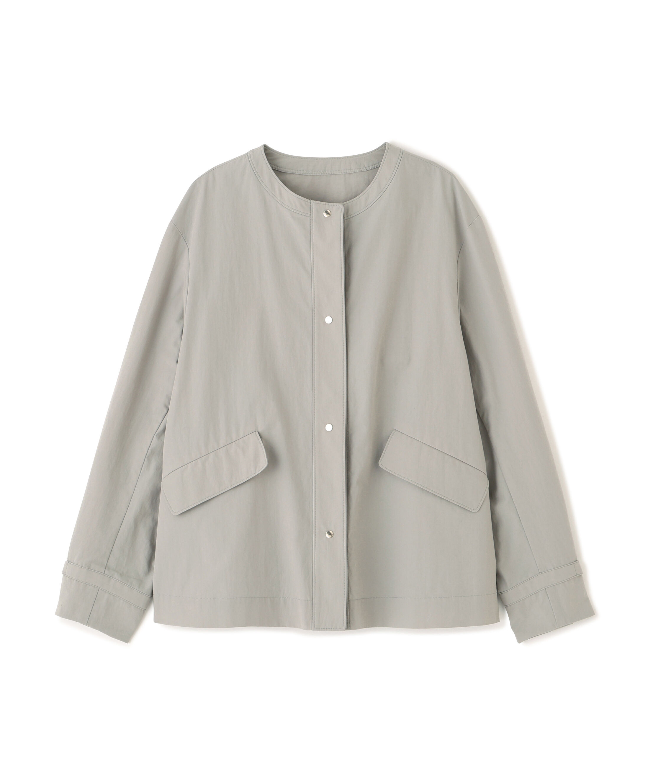  「◆《ウォッシャブル》綿ナイロンダンプノーカラージャケット」|ブルゾン・スタジャン|